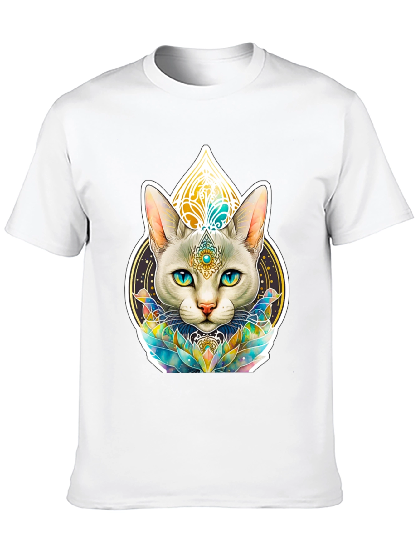 Mystic Cat T-Shirt - Spiritual Feline Design