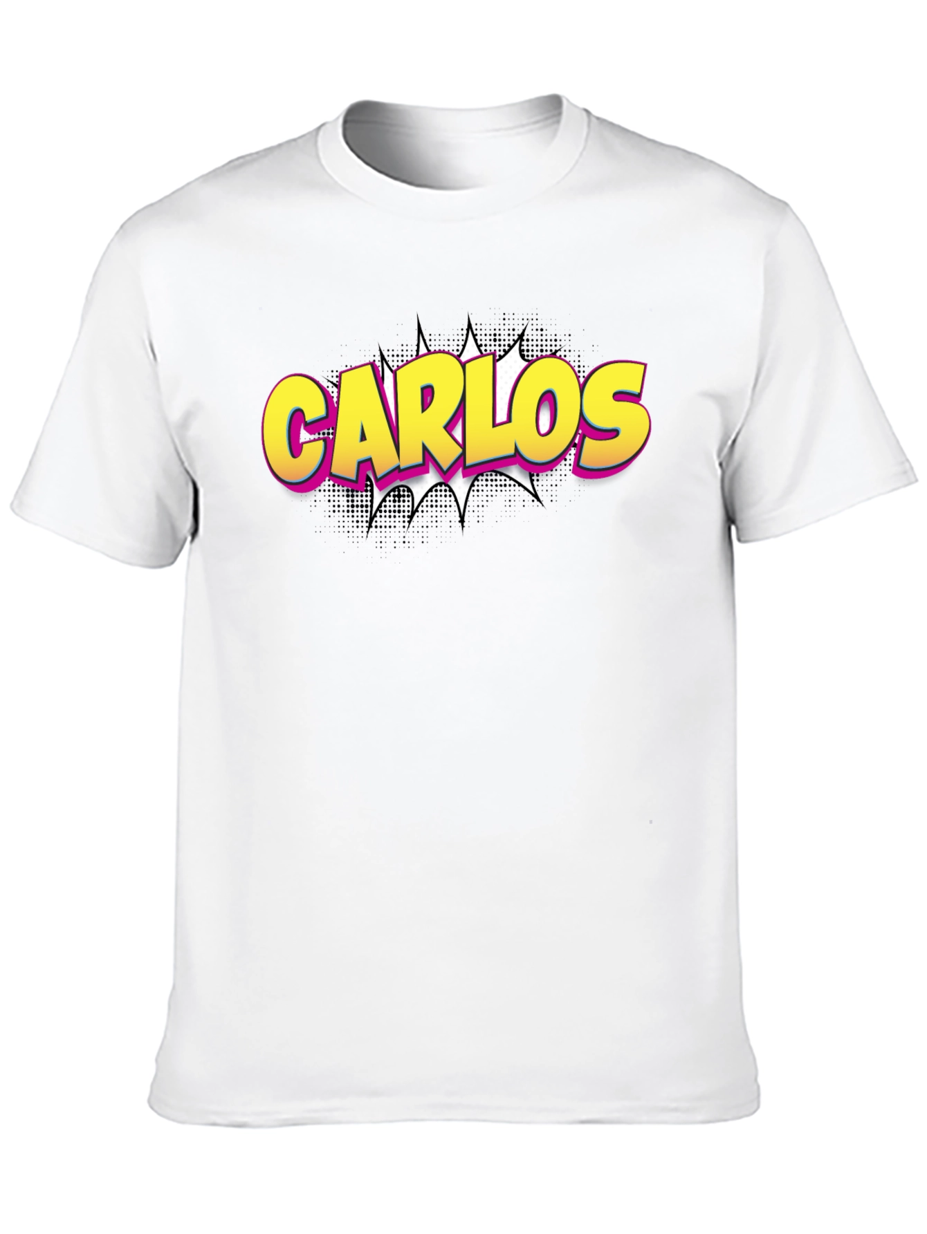 Carlos Comic Style Tee - Personalized Fun
