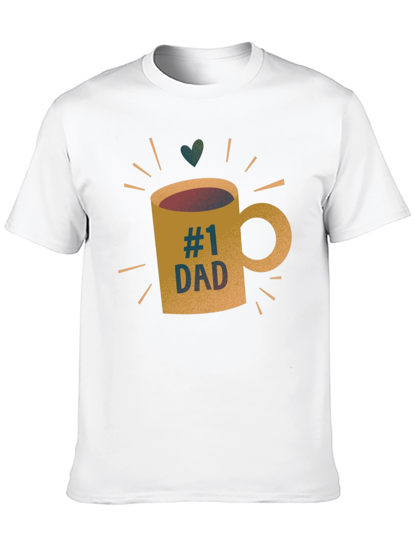 #1 Dad Coffee Mug Graphic T-Shirt - Black Tee
