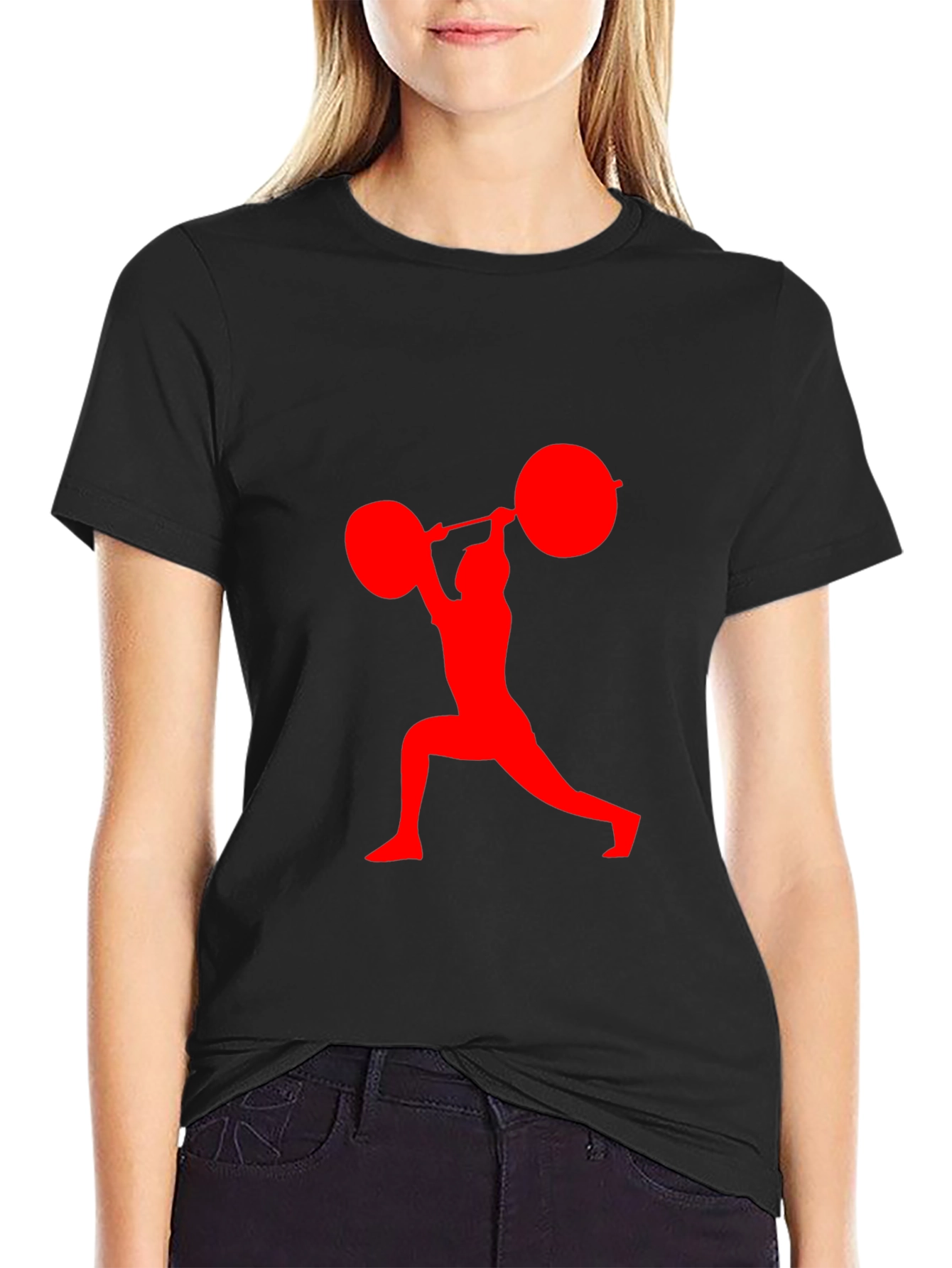 Weightlifting Graphic Tee - Black Cotton Shirt