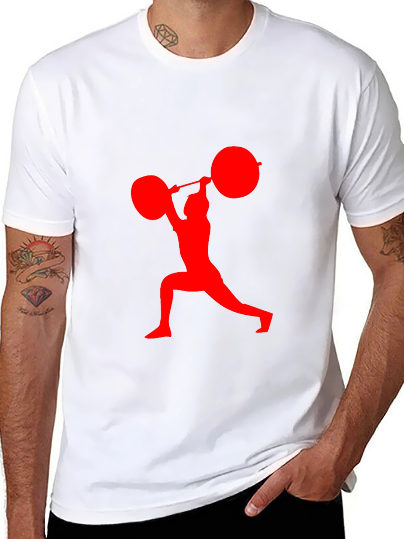 Weightlifting Graphic Tee - Black Cotton Shirt