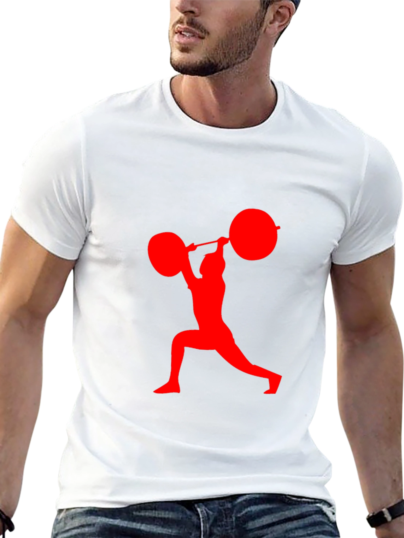Weightlifting Graphic Tee - Black Cotton Shirt