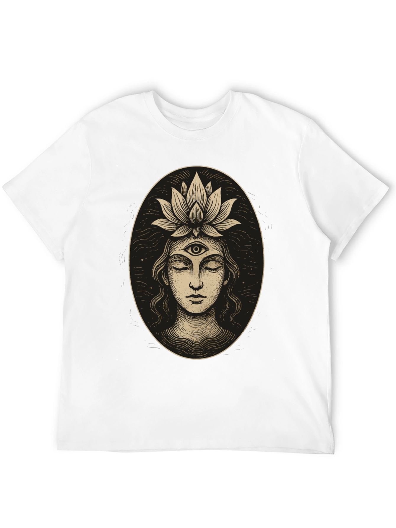 Third Eye Lotus Graphic Tee - Unisex Black T-Shirt
