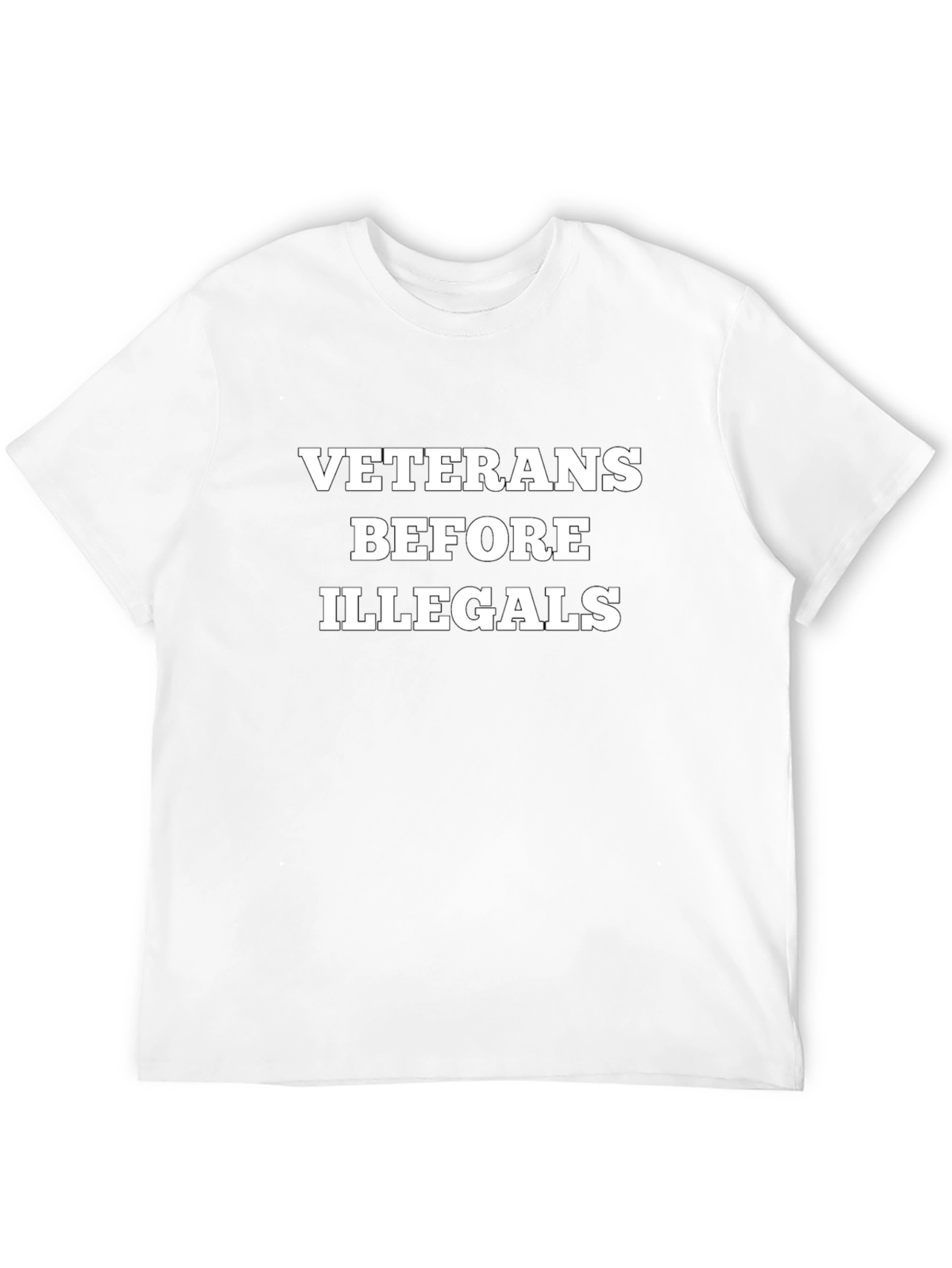 Veterans Before Illegals Graphic T-Shirt