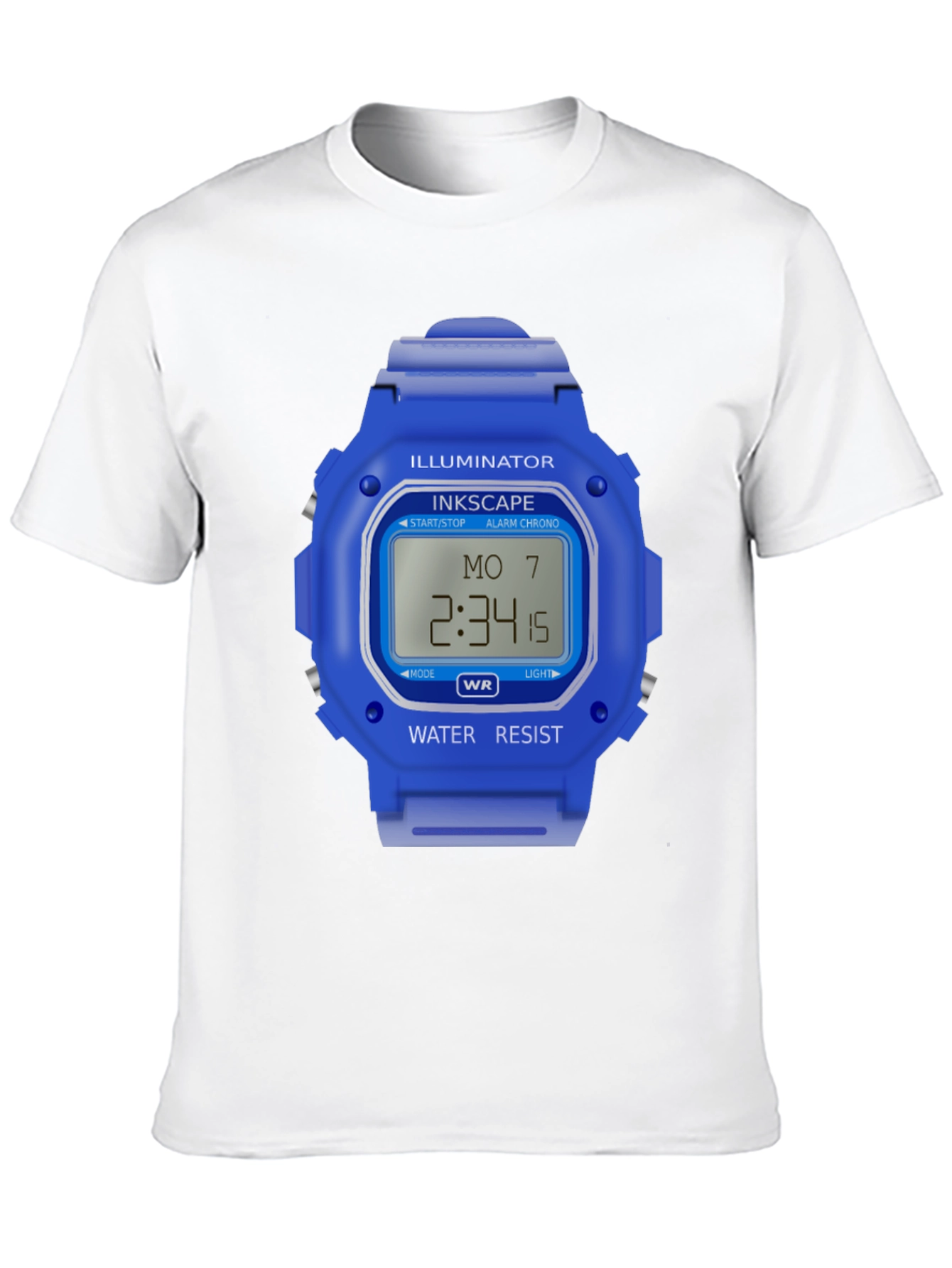Inkscape Illuminator Watch Graphic Black T-Shirt