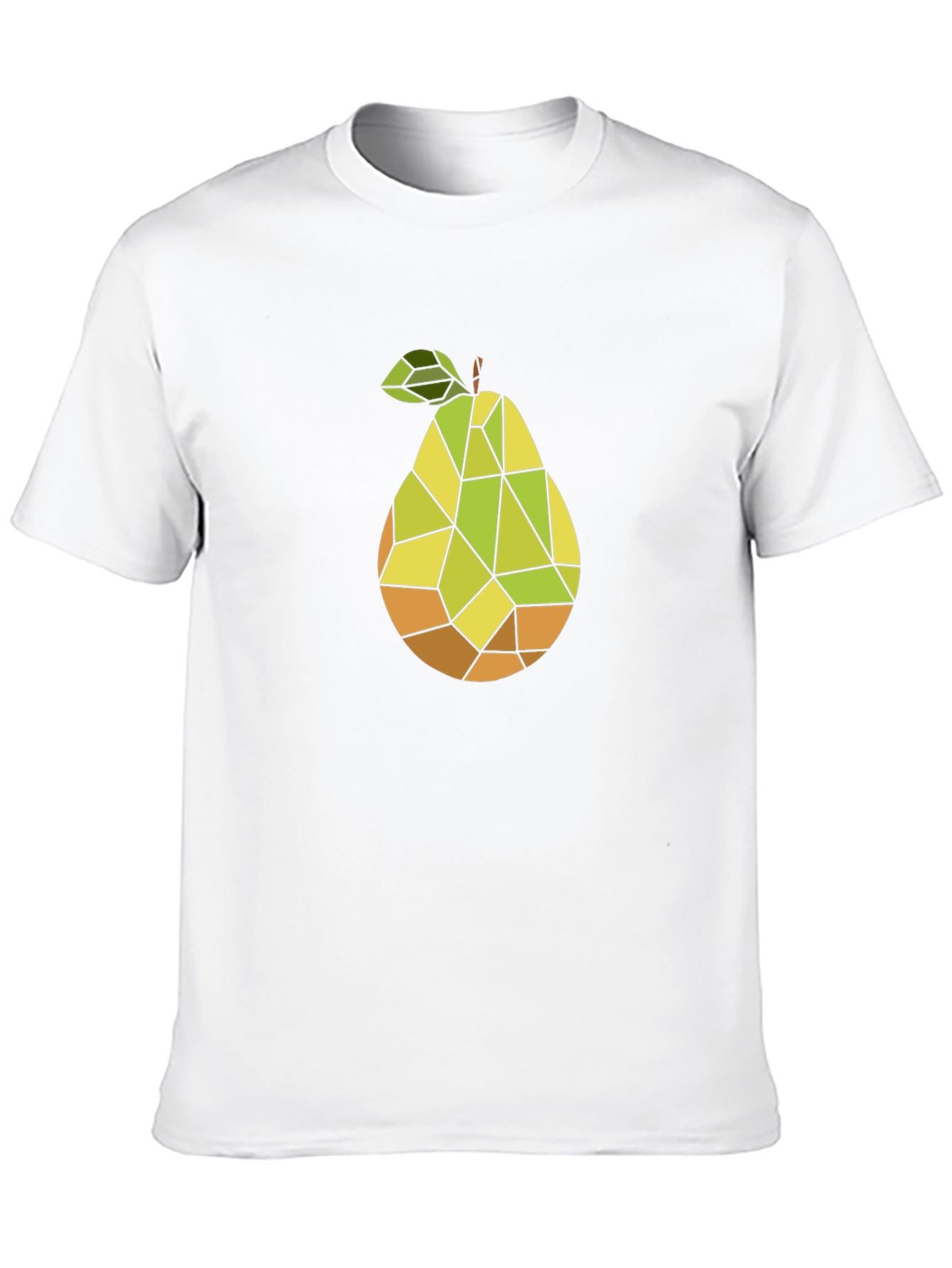 Geometric Pear Graphic Tee - Modern Art T-Shirt