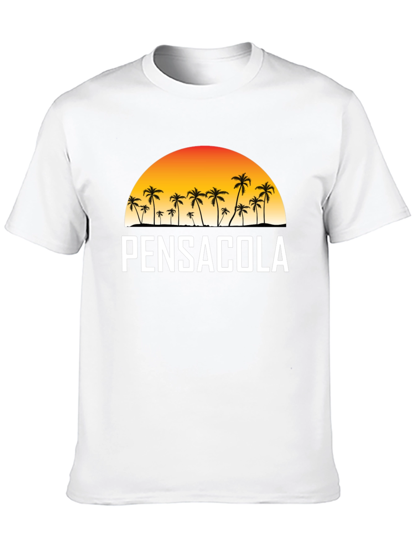 Pensacola Palm Tree Sunset Graphic T-Shirt