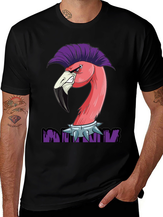 Punk Flamingo Graphic T-Shirt