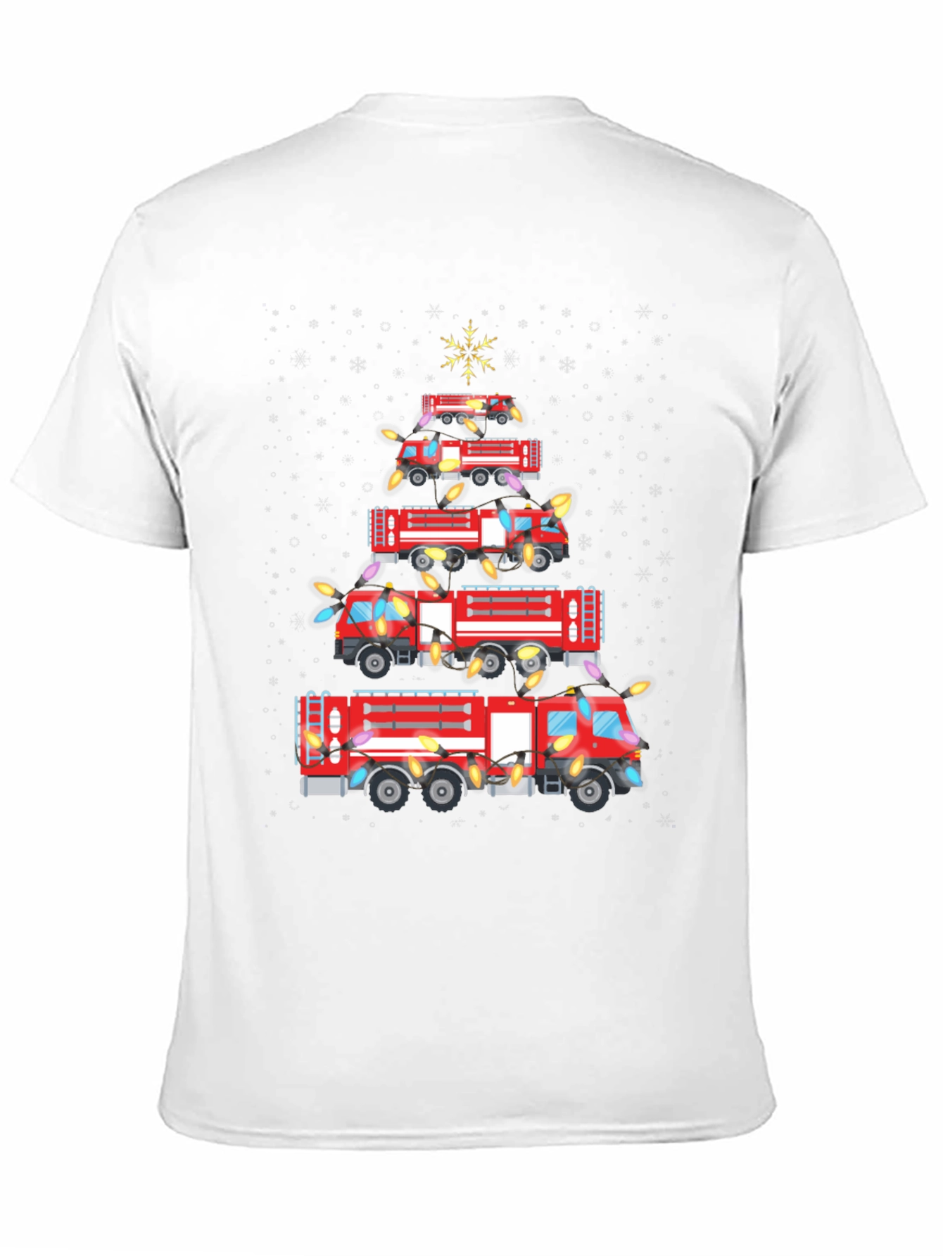 Fire Truck Christmas Tree T-Shirt