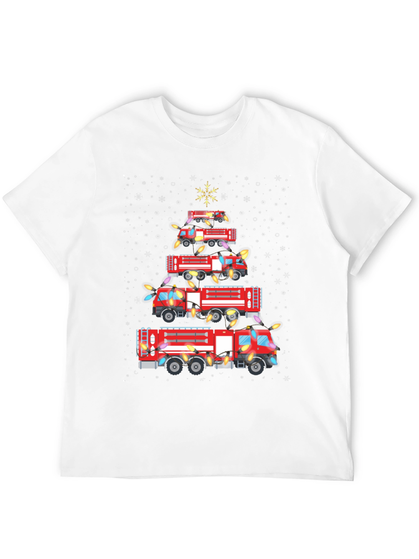 Fire Truck Christmas Tree T-Shirt