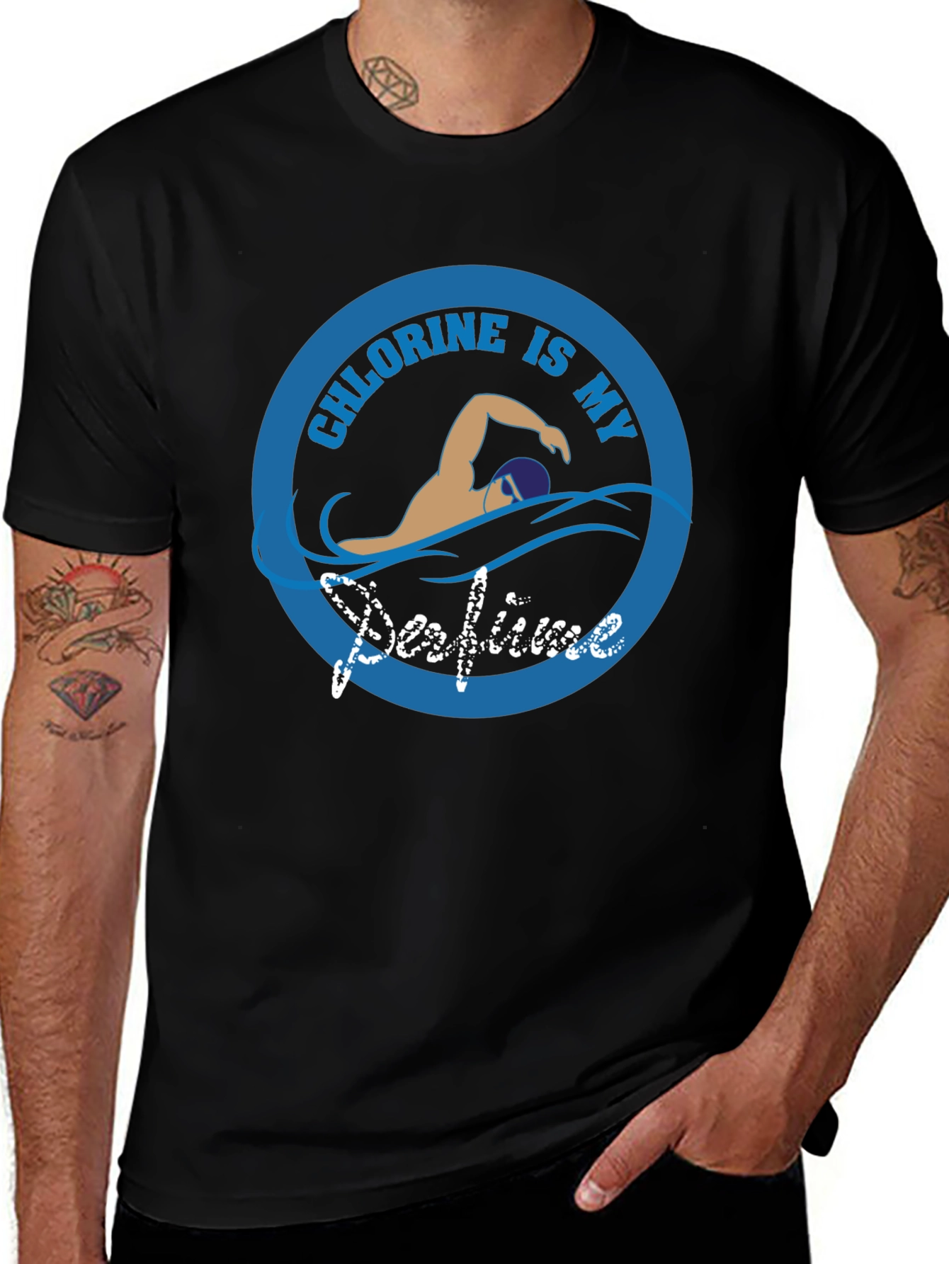 Chlorine Is My Perfume T-Shirt Swimmer Gift
