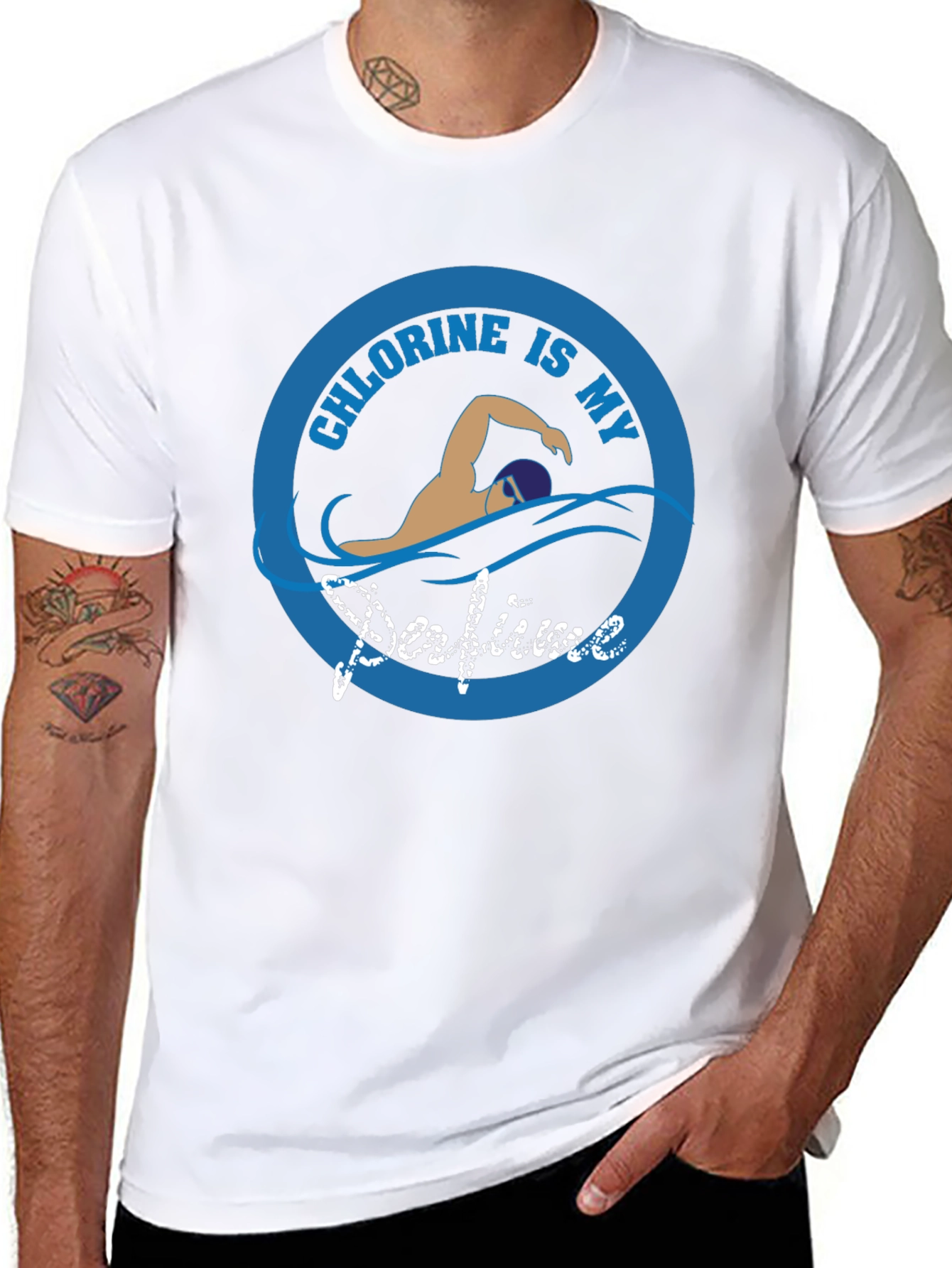 Chlorine Is My Perfume T-Shirt Swimmer Gift