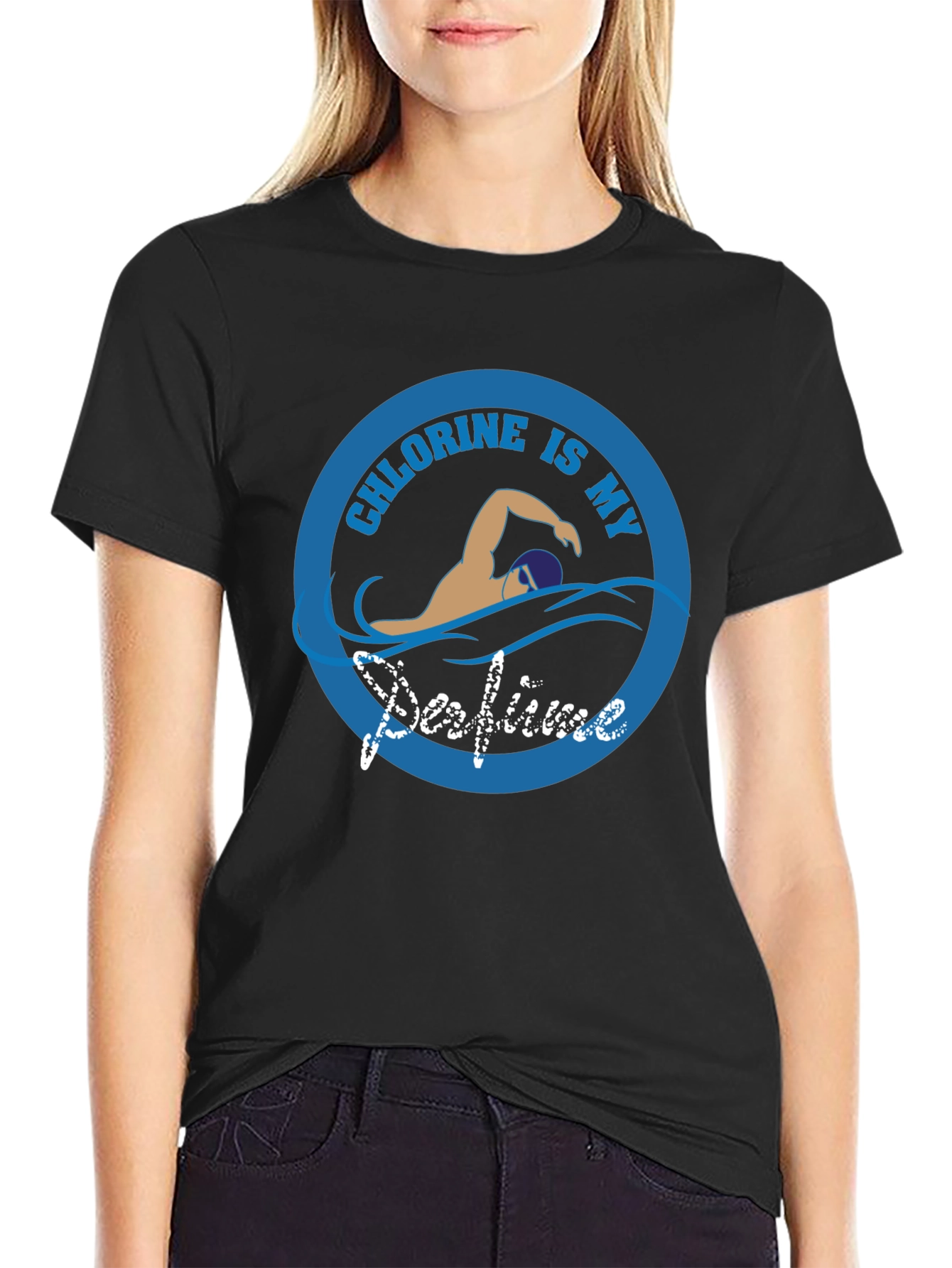 Chlorine Is My Perfume T-Shirt Swimmer Gift