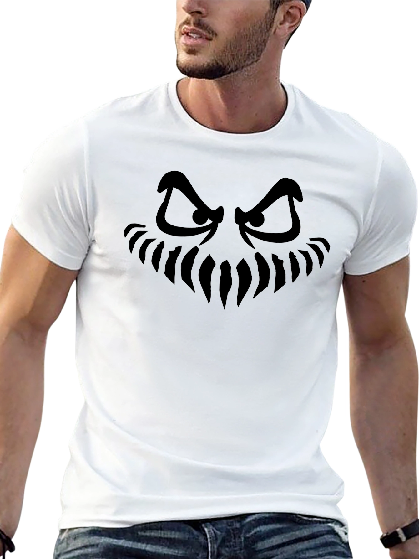 Spooky Grin Black T-Shirt - Halloween Ready!