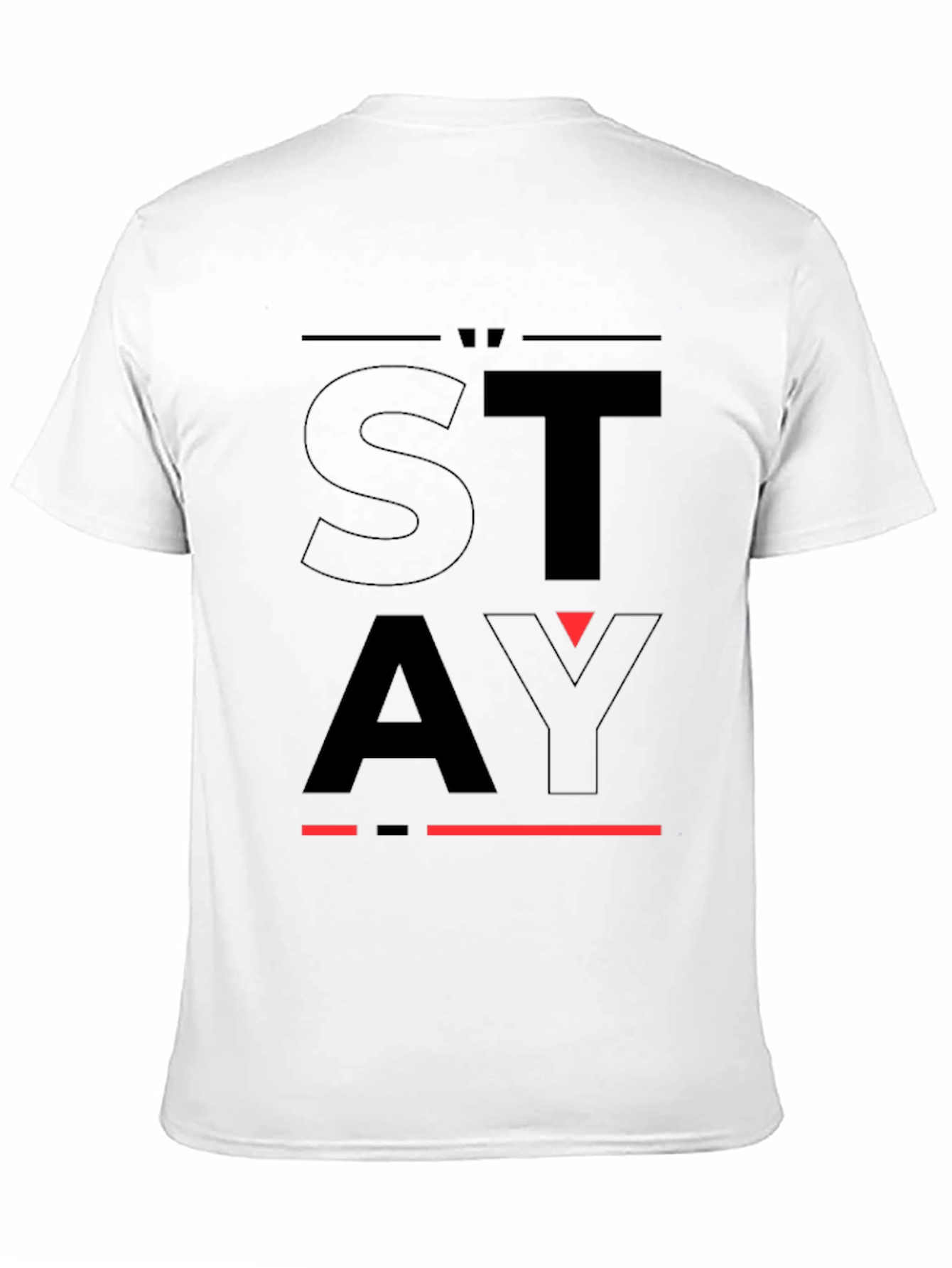 STAY Graphic Print Black T-Shirt