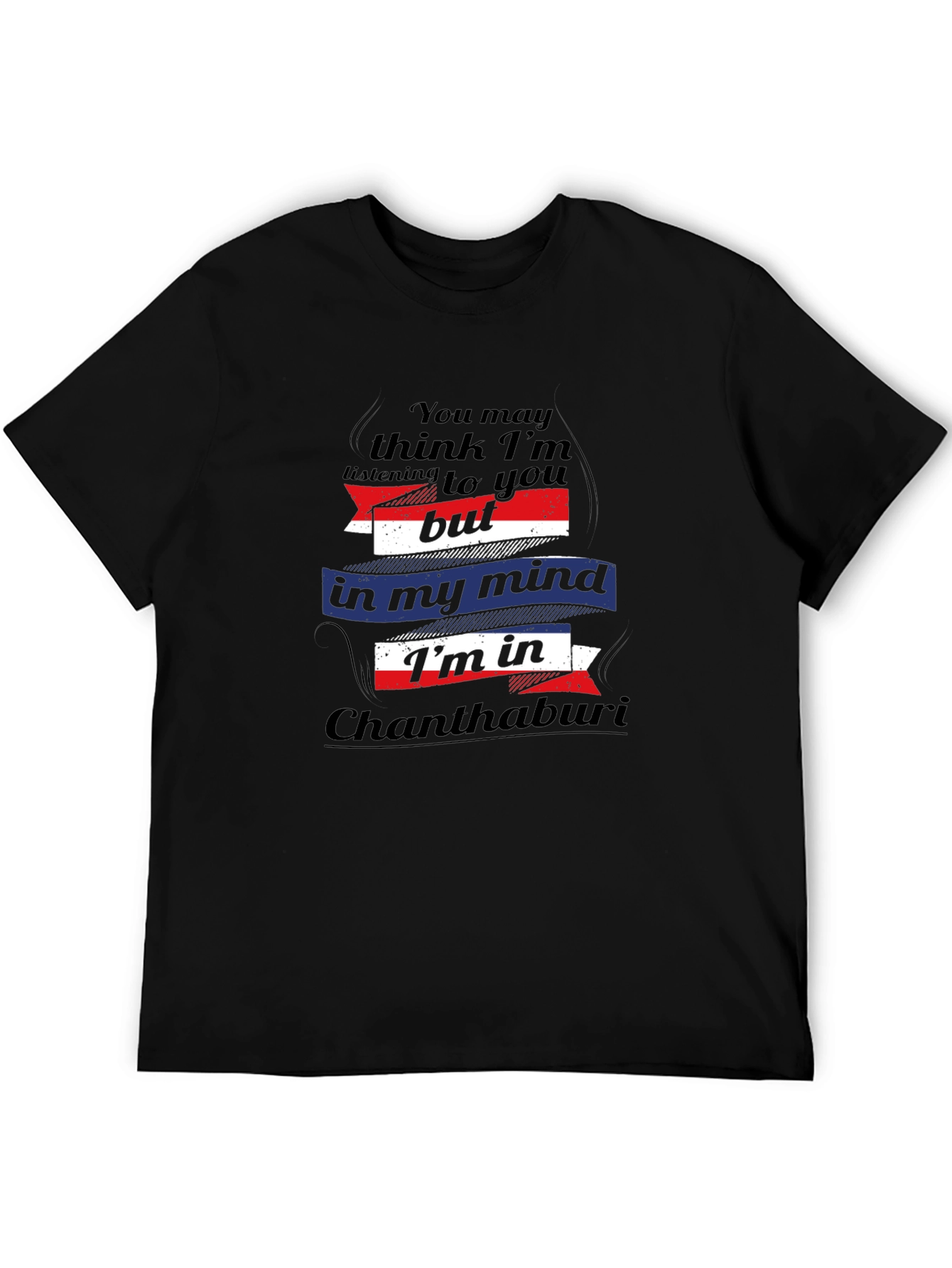 Chanthaburi Mind Mens Black T-Shirt