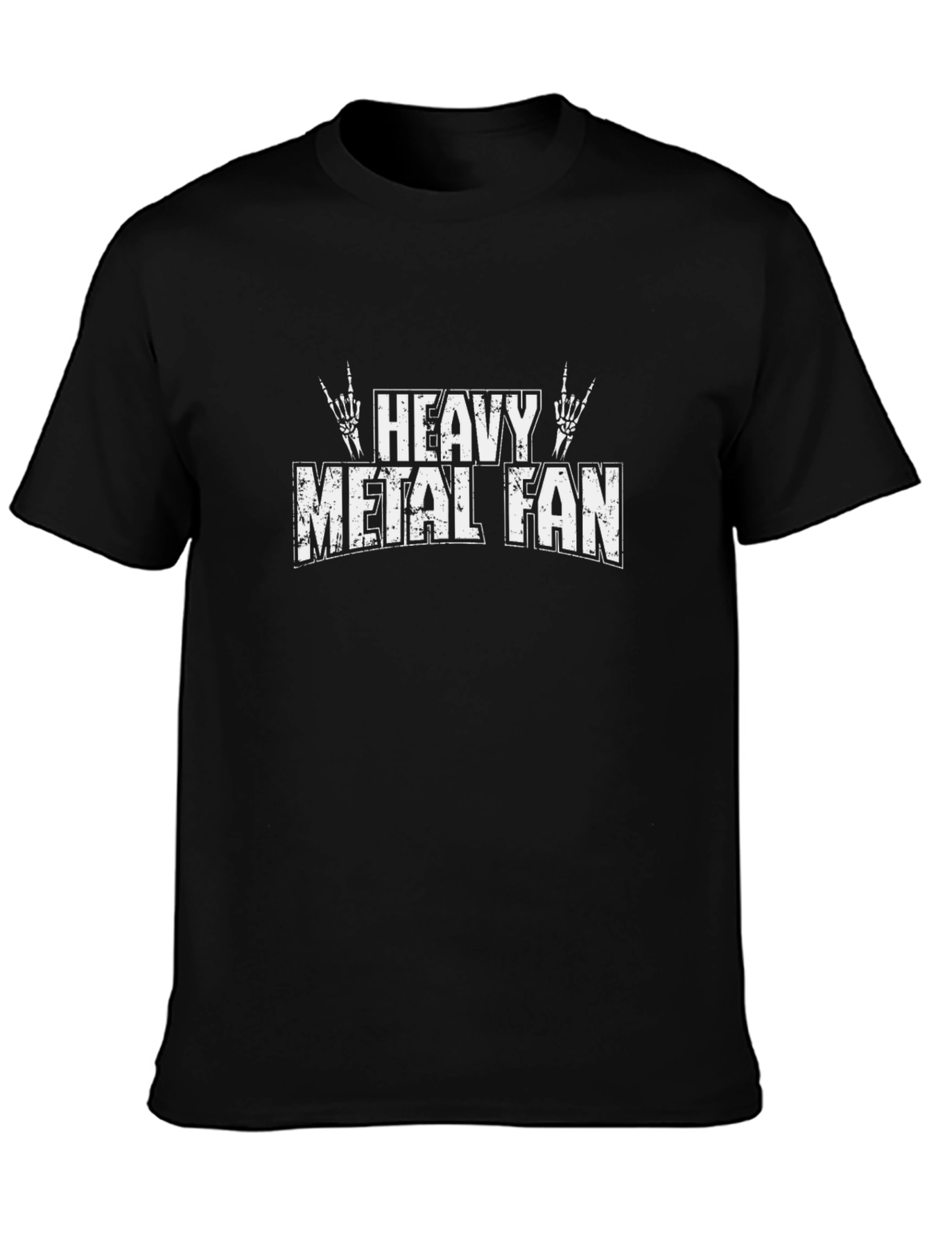 Heavy Metal Fan Black Graphic T-Shirt