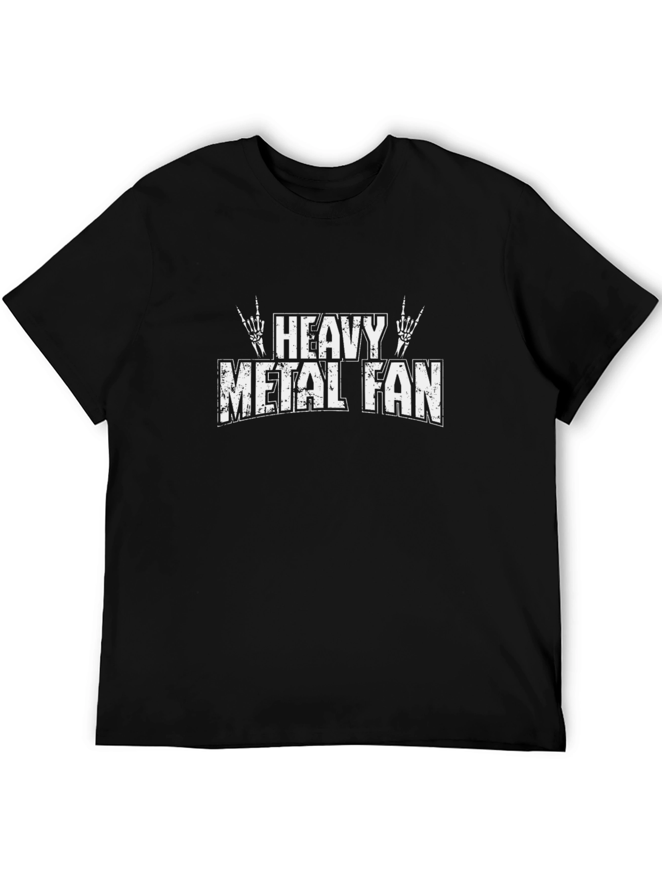 Heavy Metal Fan Black Graphic T-Shirt