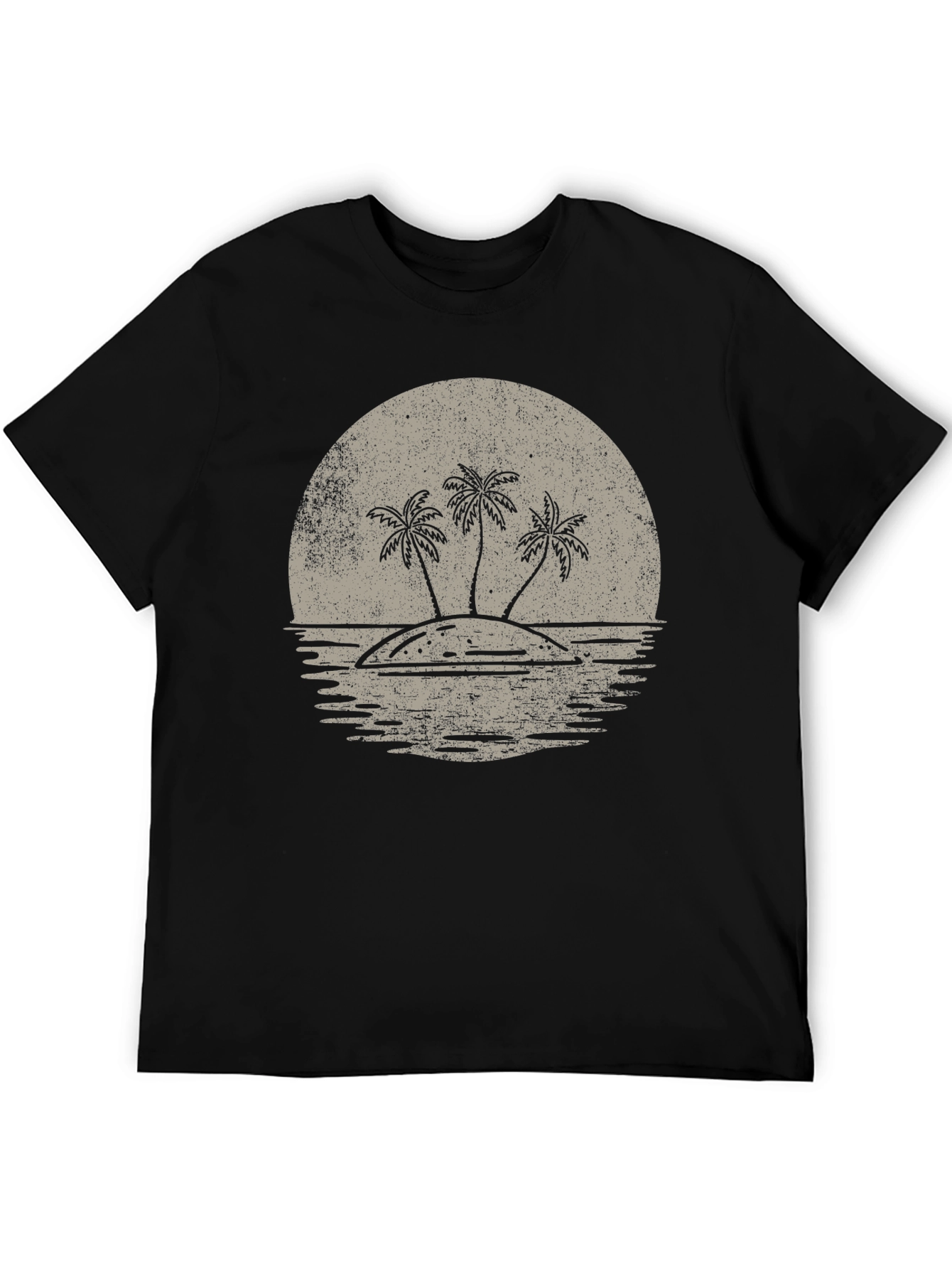 Island Sunset Graphic T-Shirt - Retro Tropical Tee