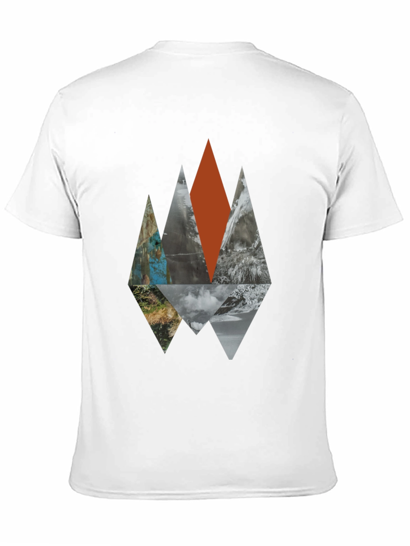 Geometric Mountainscape Black Graphic Tee