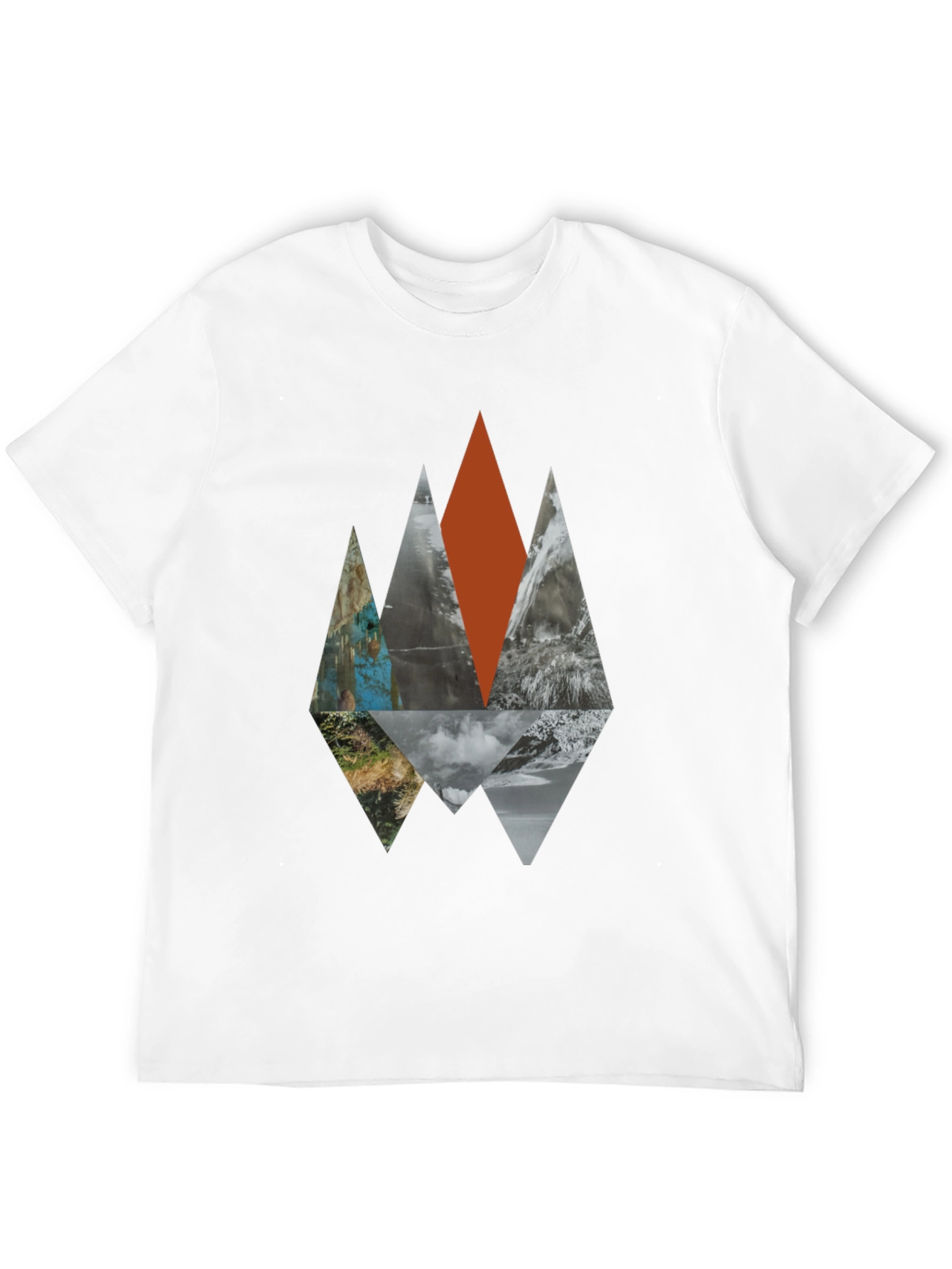 Geometric Mountainscape Black Graphic Tee