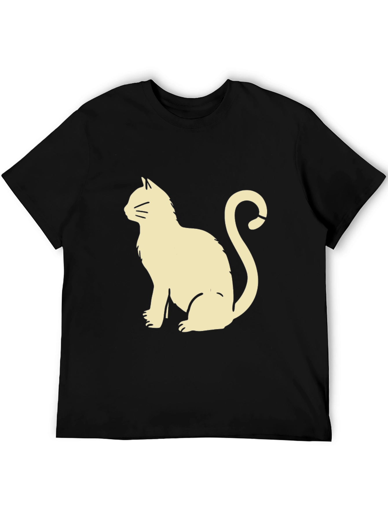 Cool Cat Graphic Tee - Black Cotton T-Shirt