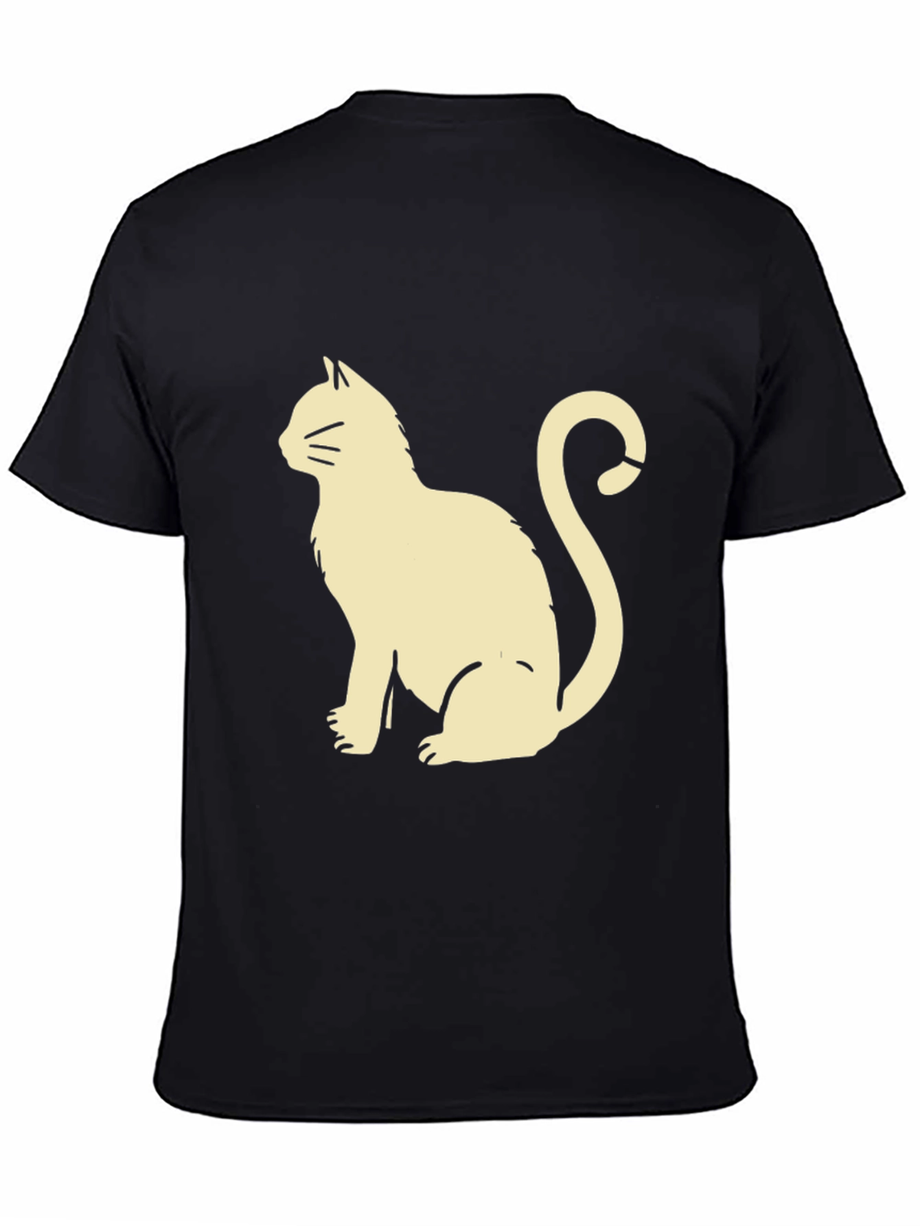 Cool Cat Graphic Tee - Black Cotton T-Shirt