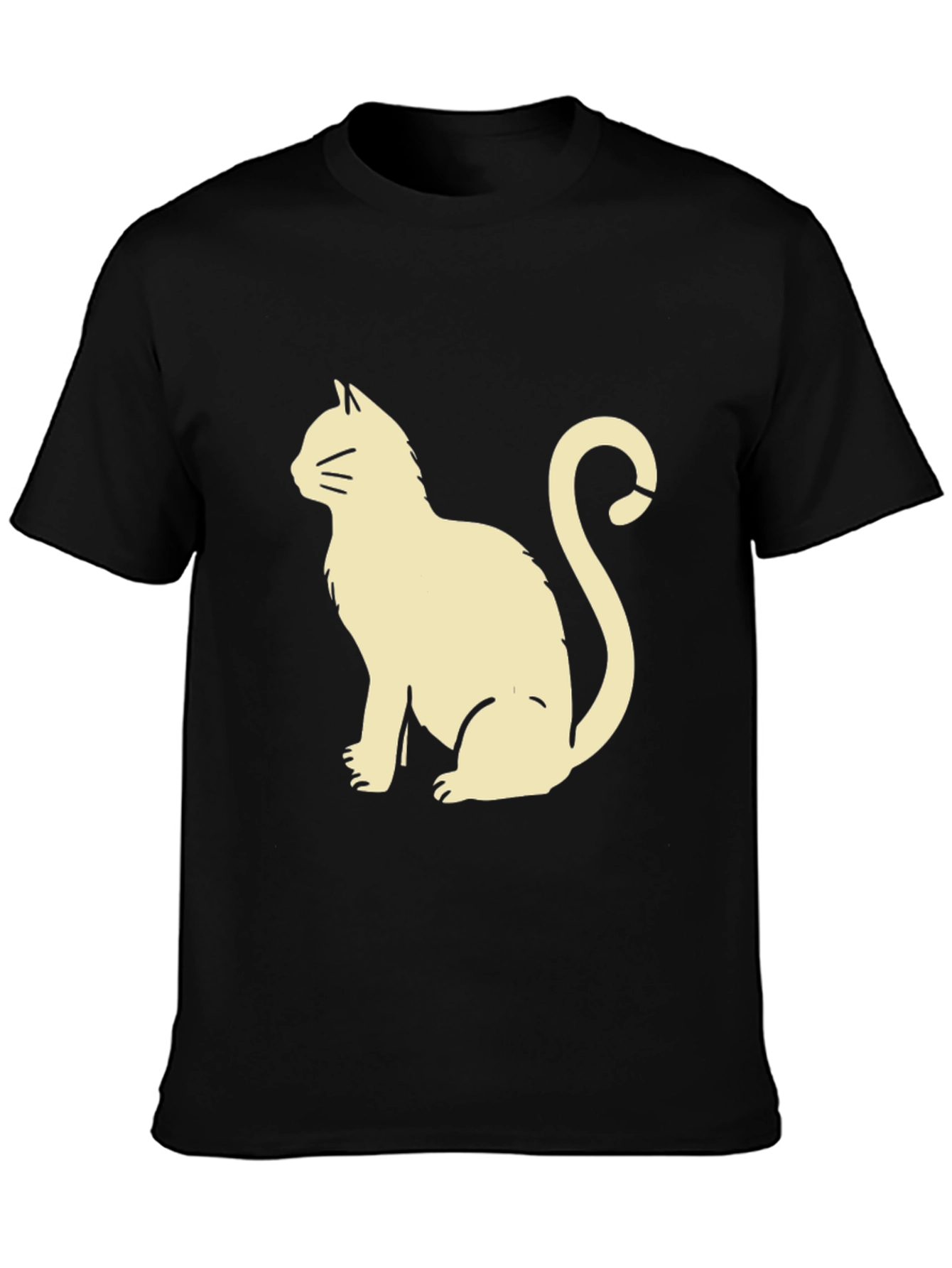 Cool Cat Graphic Tee - Black Cotton T-Shirt