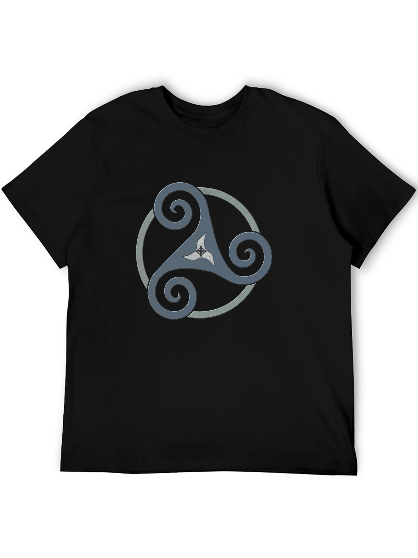 Celtic Triskele Graphic Tee - Black