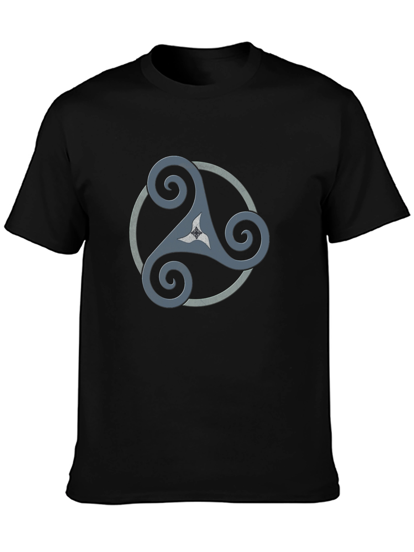 Celtic Triskele Graphic Tee - Black