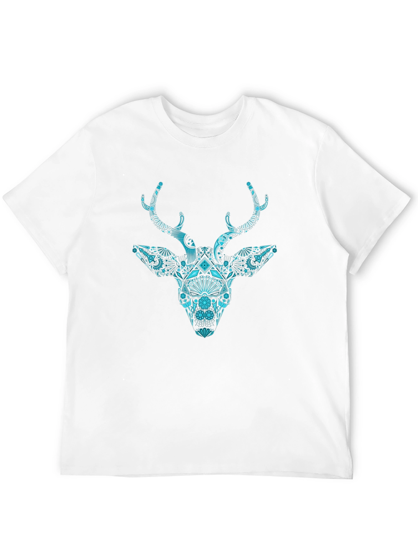 Intricate Deer Graphic Black T-Shirt