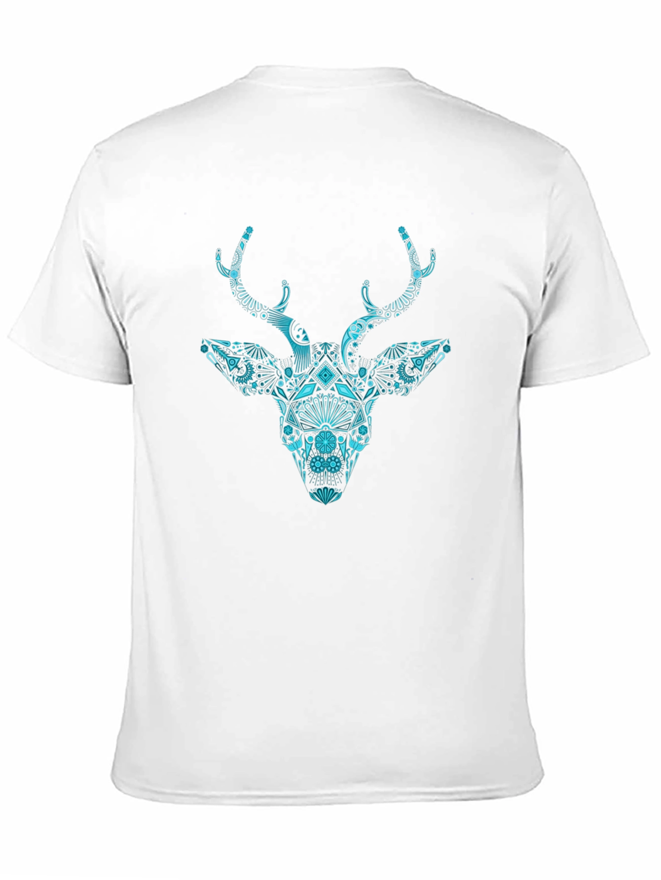 Intricate Deer Graphic Black T-Shirt