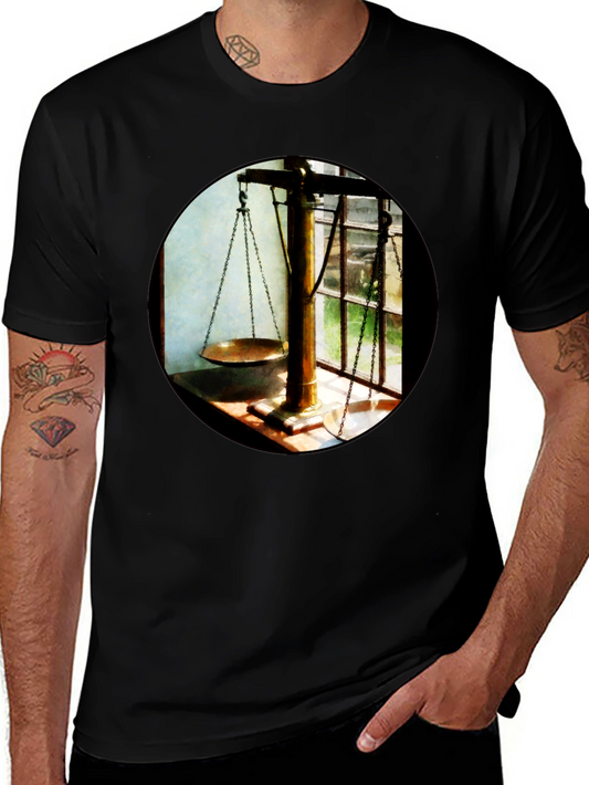 Vintage Scale T-Shirt - Black Cotton Tee