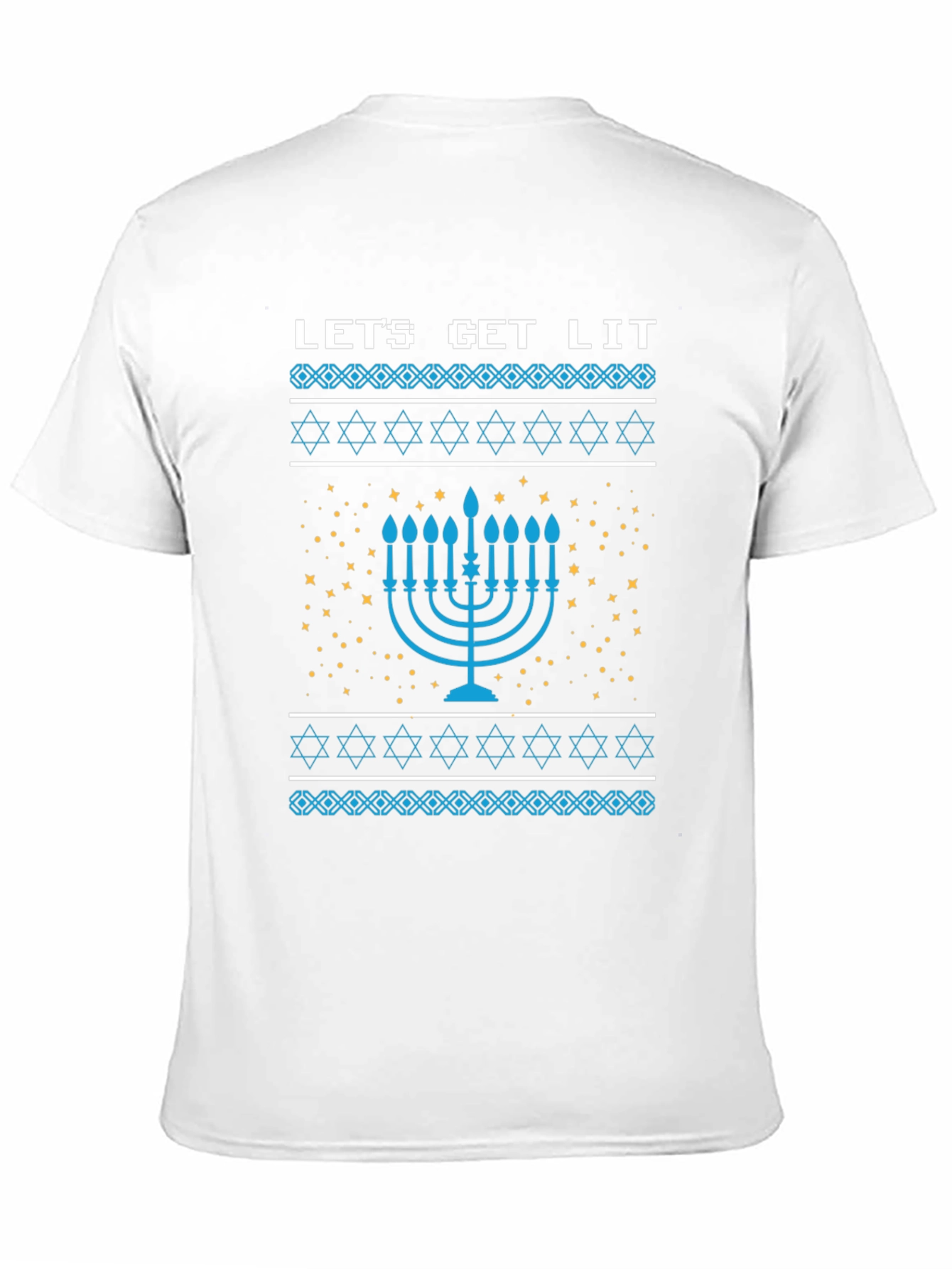 Lets Get Lit Hanukkah Menorah T-Shirt