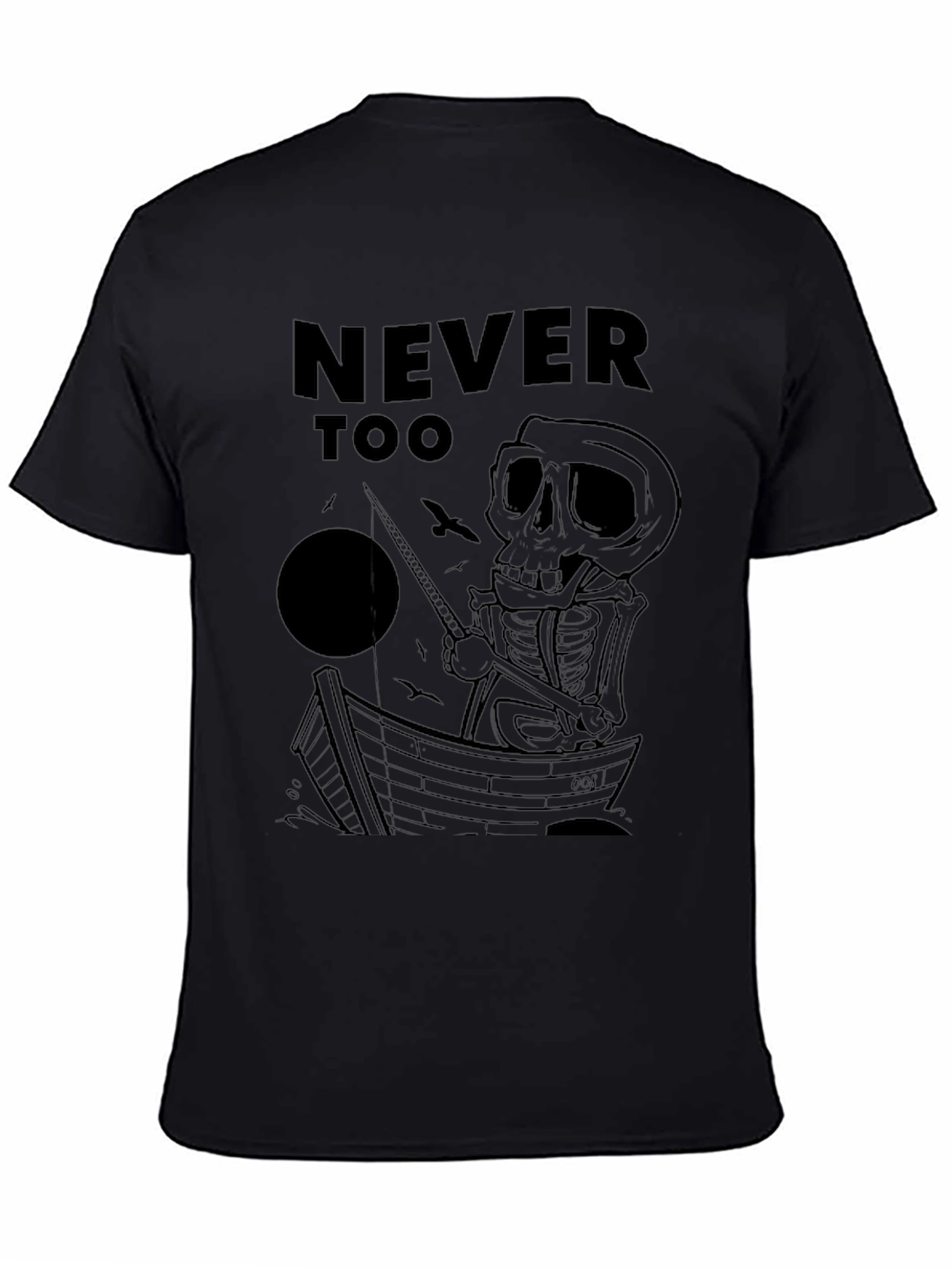 Never Too Old to Fish Skeleton T-Shirt