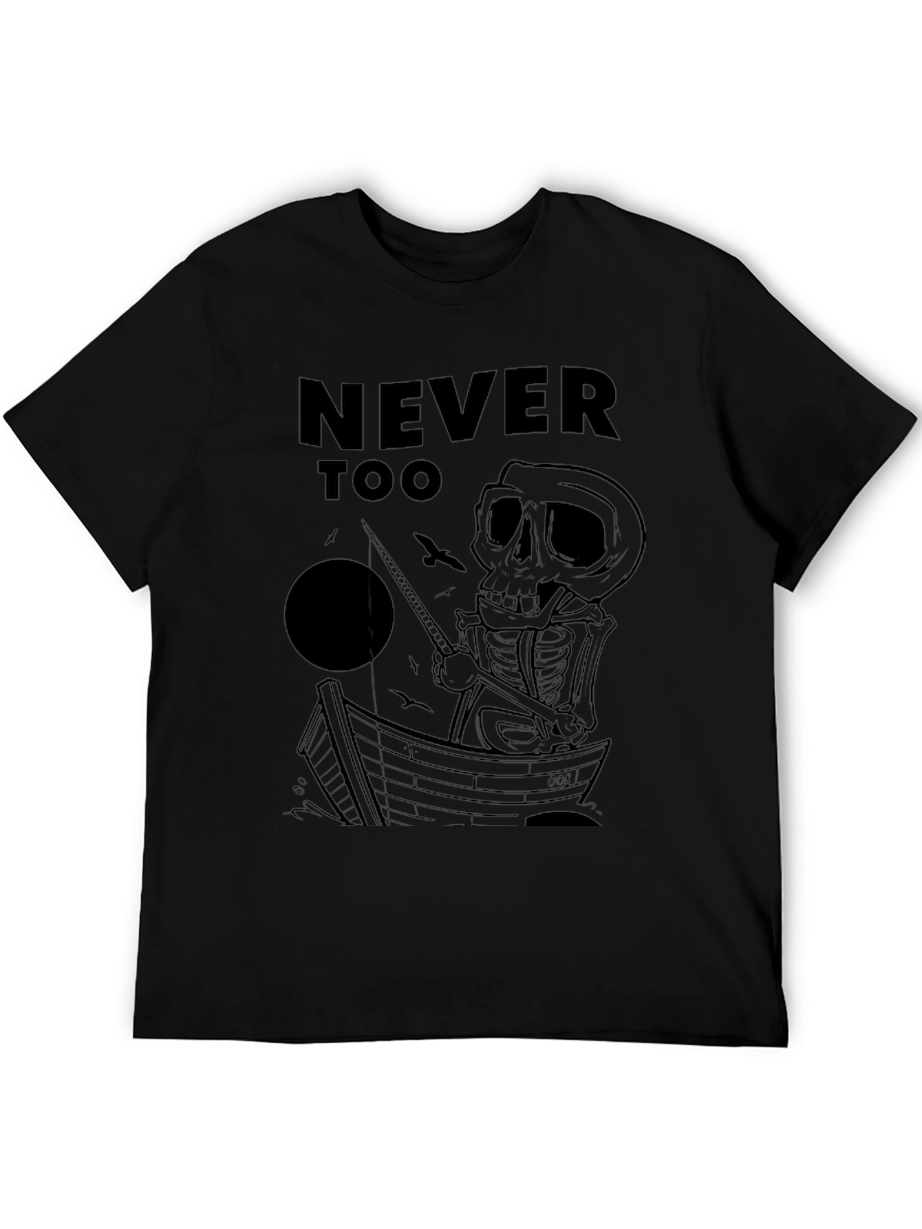 Never Too Old to Fish Skeleton T-Shirt
