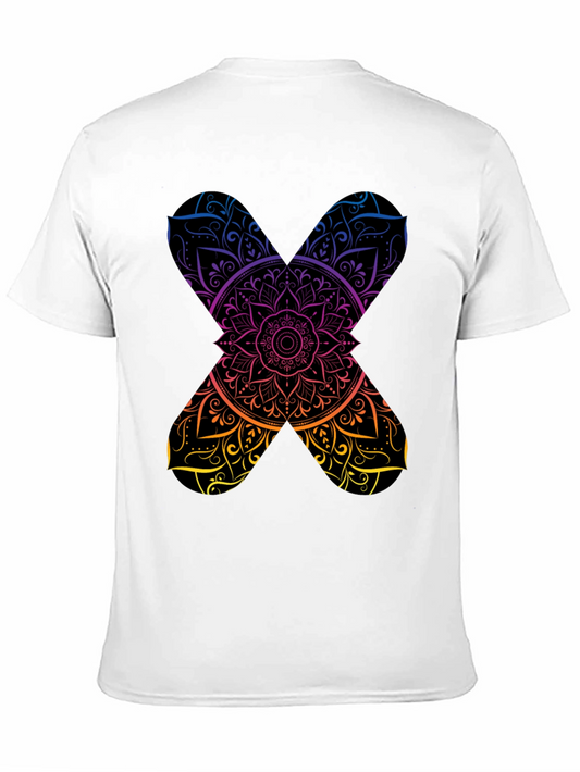 Mandala X Black T-Shirt - Artistic Graphic Tee