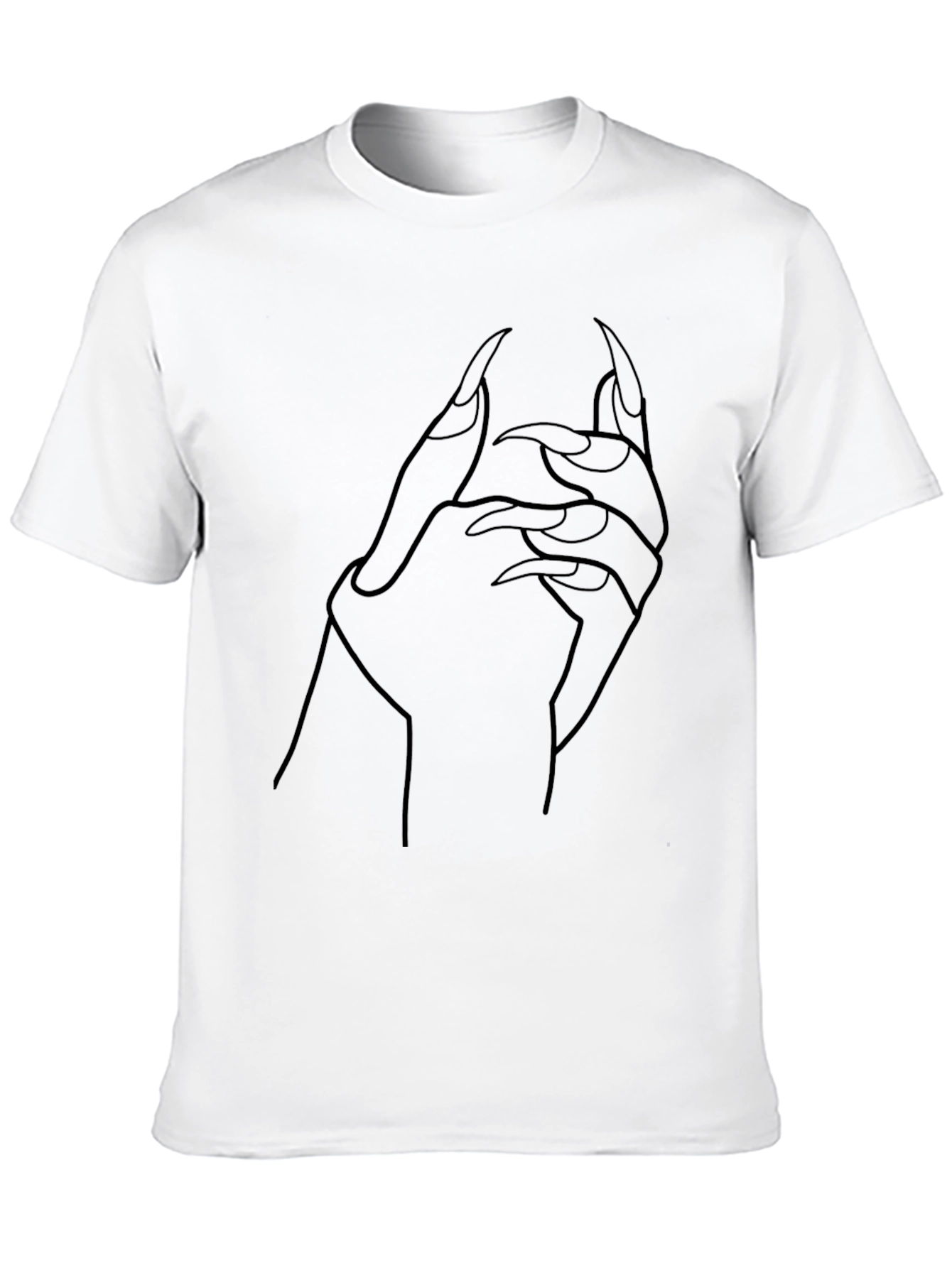 Gothic Claw Hand Graphic Black T-Shirt