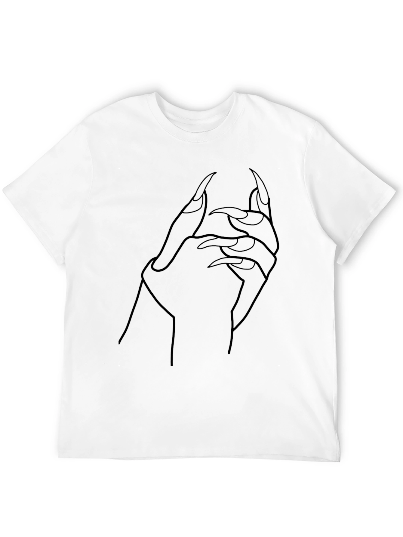 Gothic Claw Hand Graphic Black T-Shirt