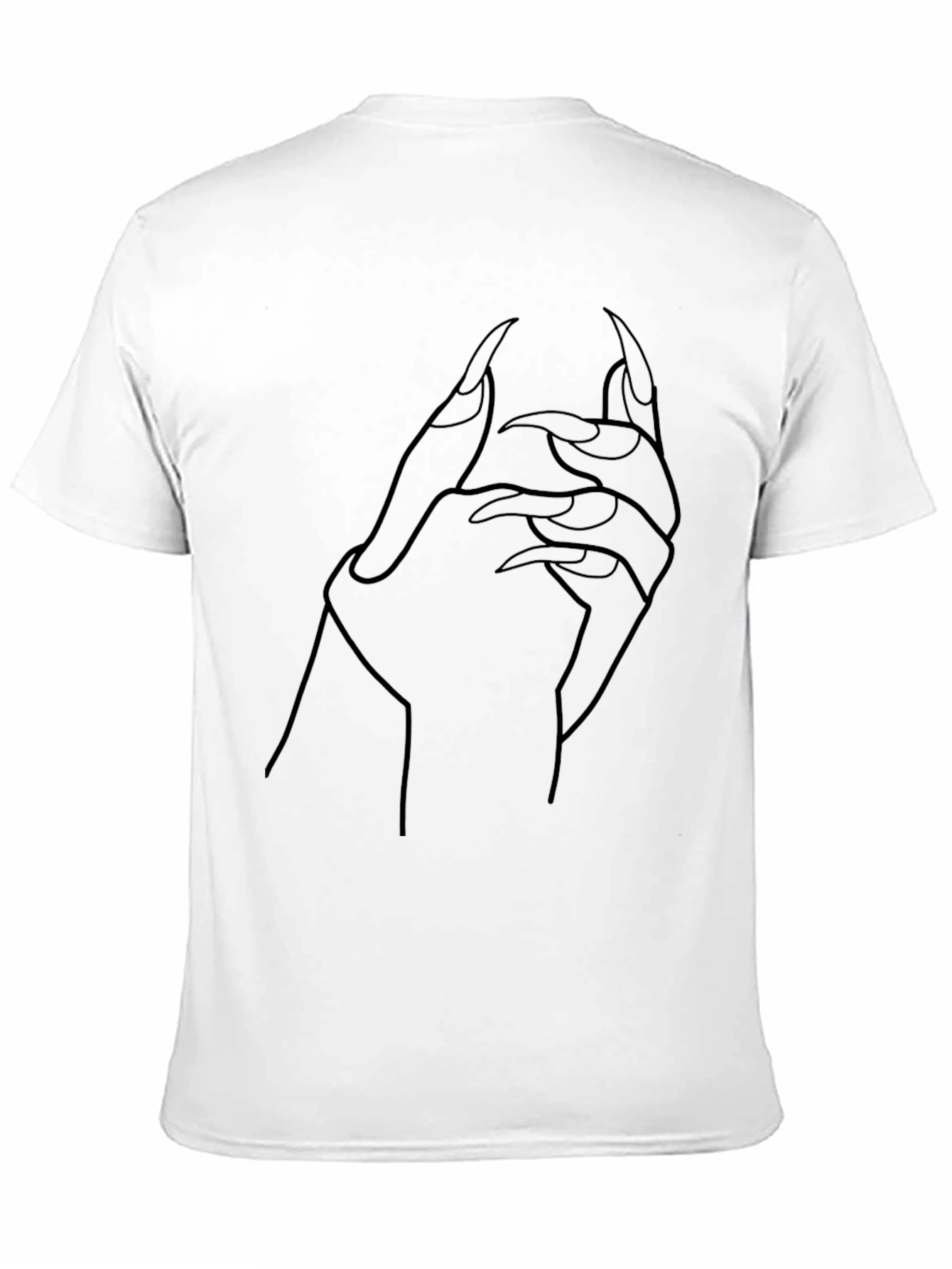 Gothic Claw Hand Graphic Black T-Shirt