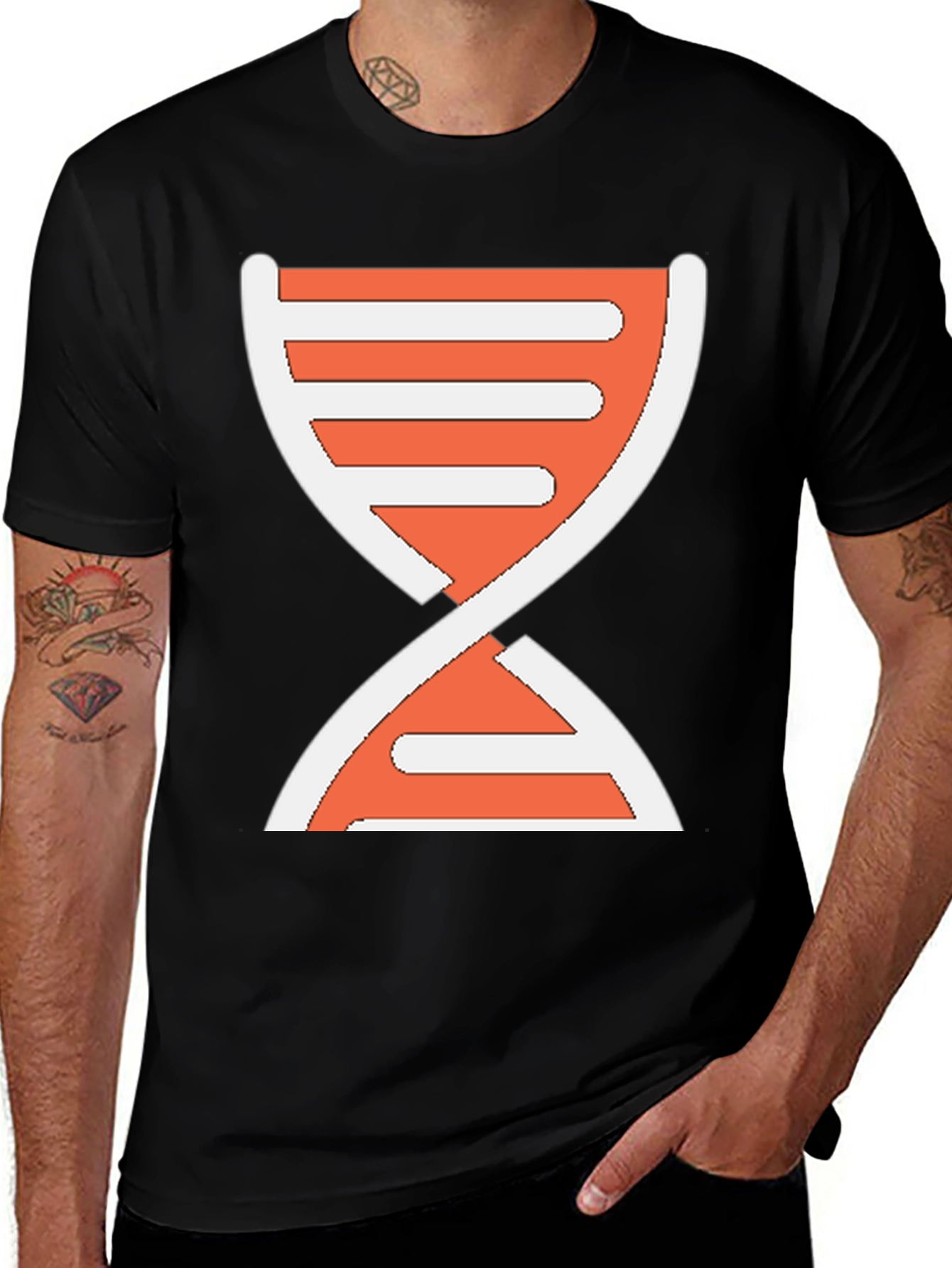 DNA Graphic Print T-Shirt - Casual Wear
