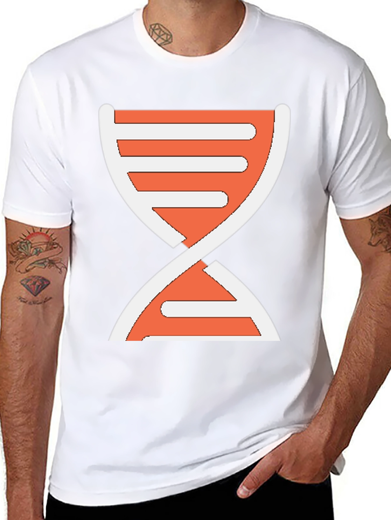 DNA Graphic Print T-Shirt - Casual Wear