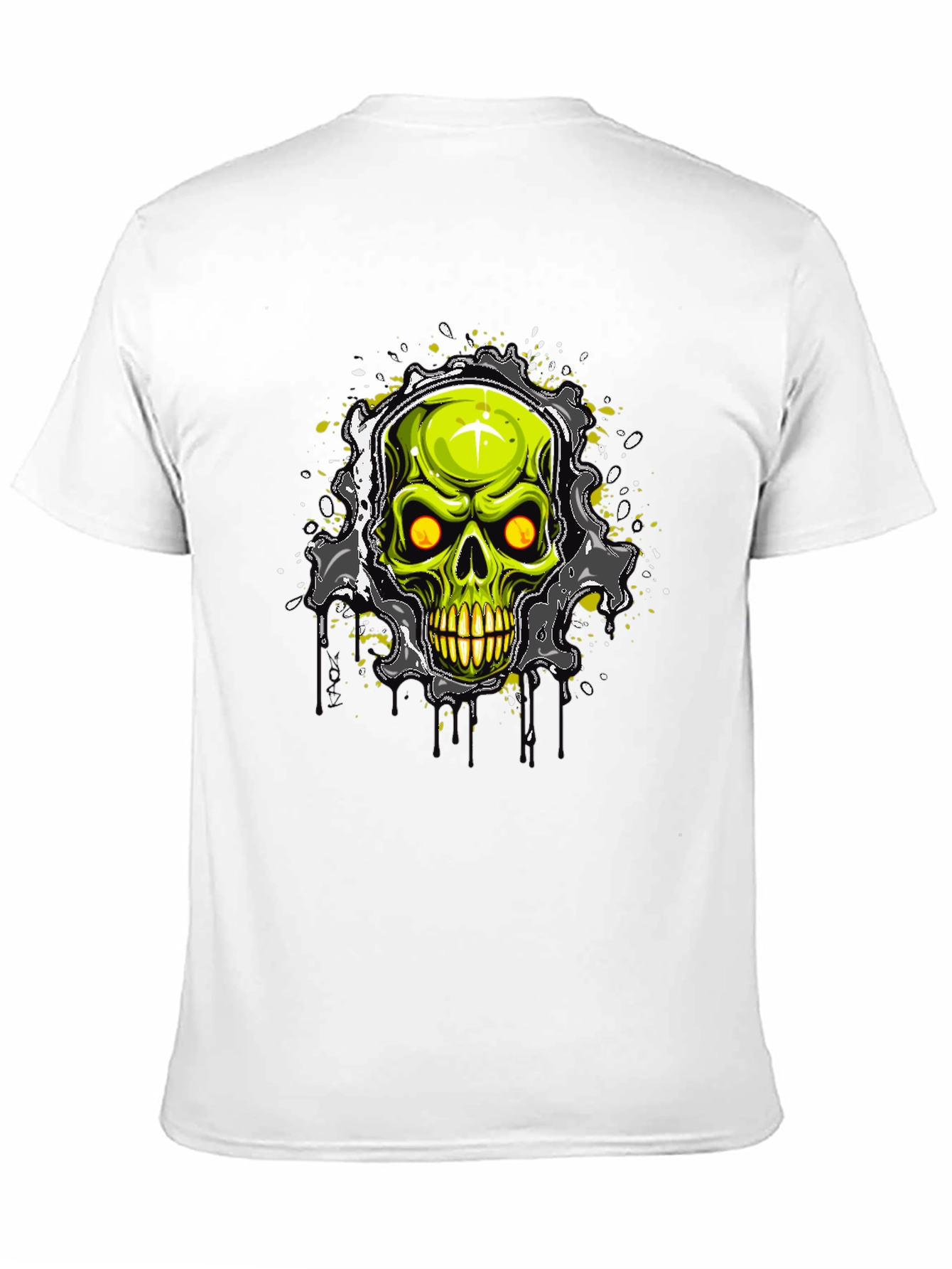 Skull Graphic Print Black T-Shirt