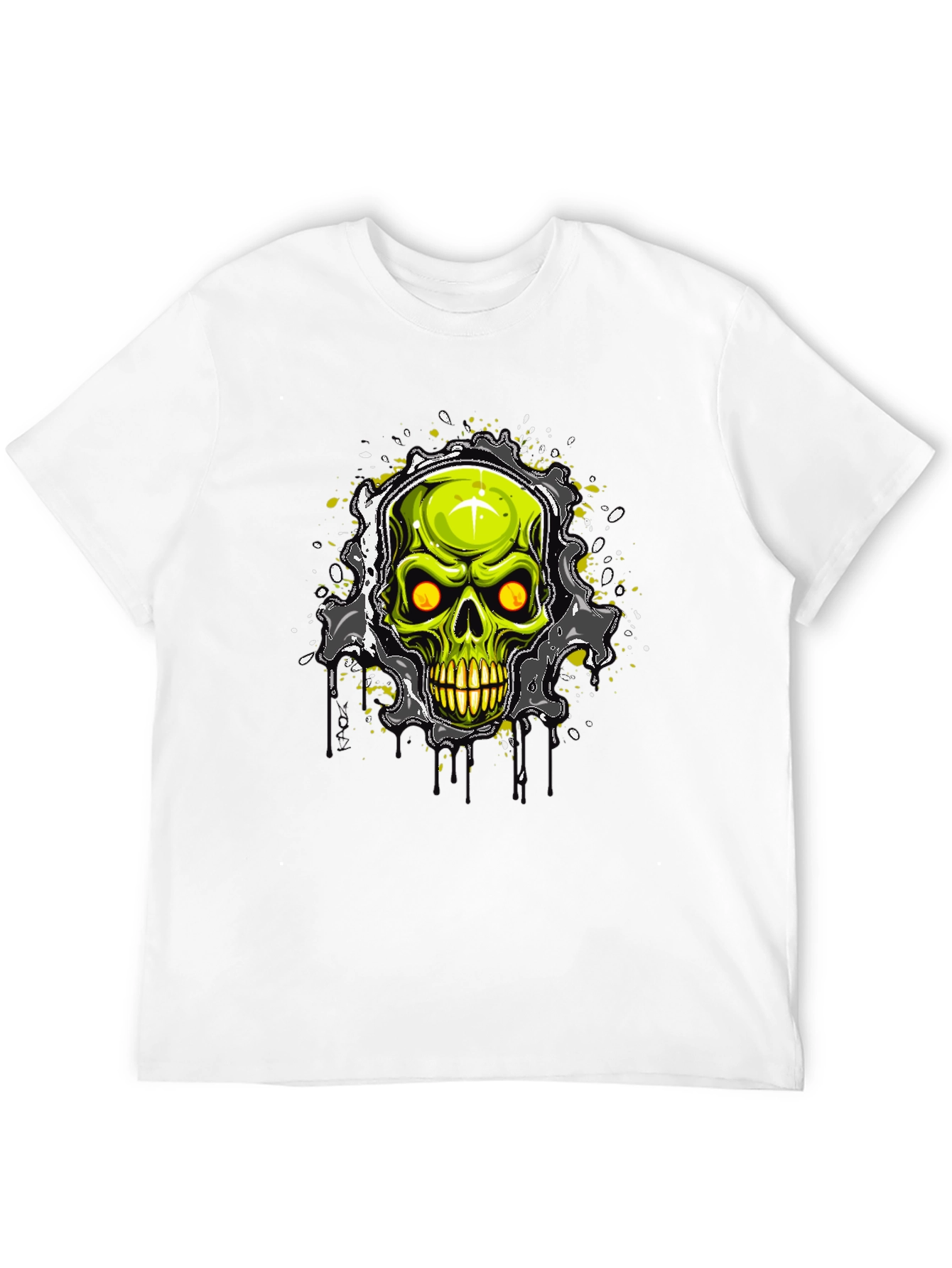 Skull Graphic Print Black T-Shirt