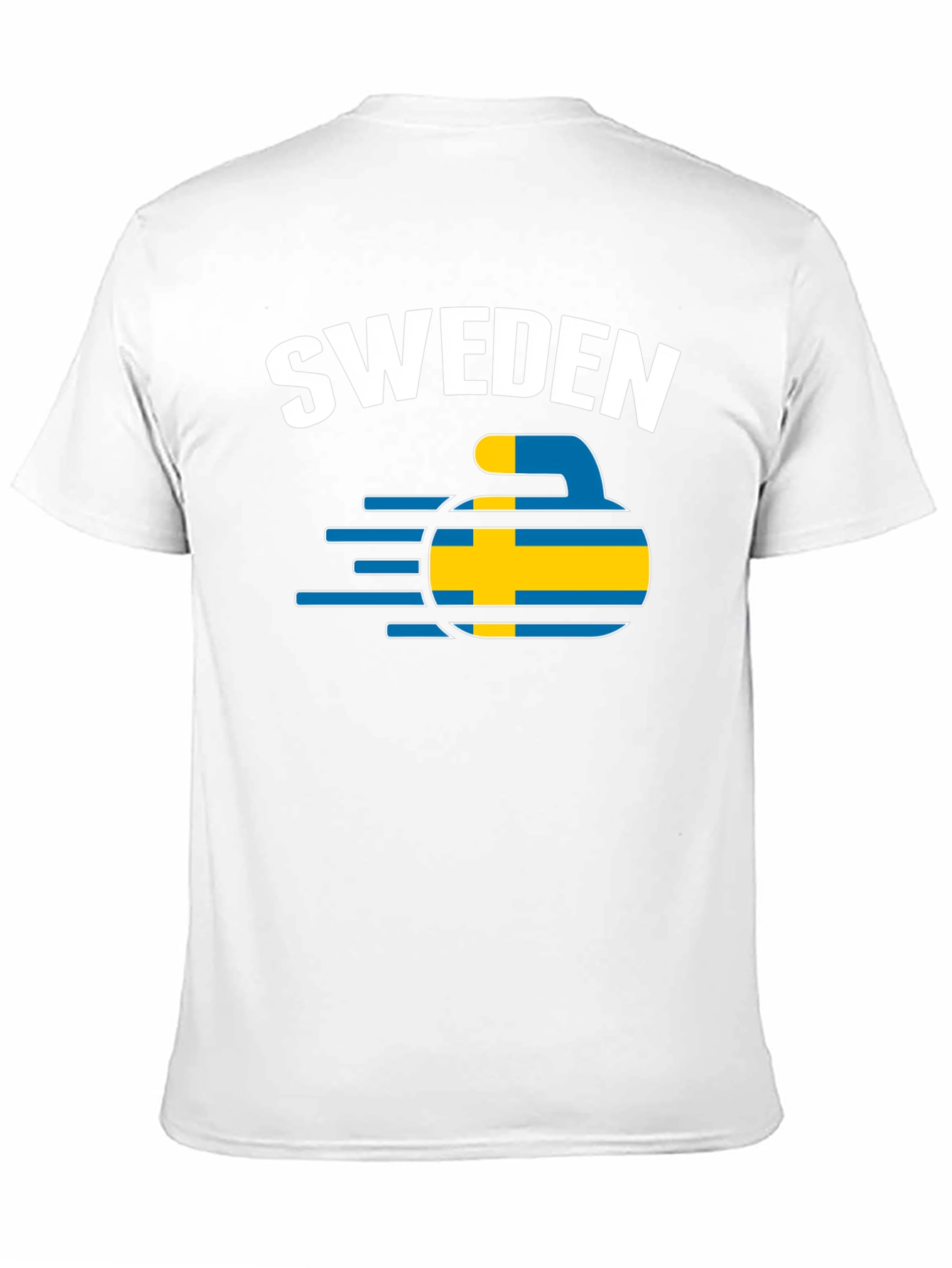 Sweden Curling T-Shirt - Flag Design