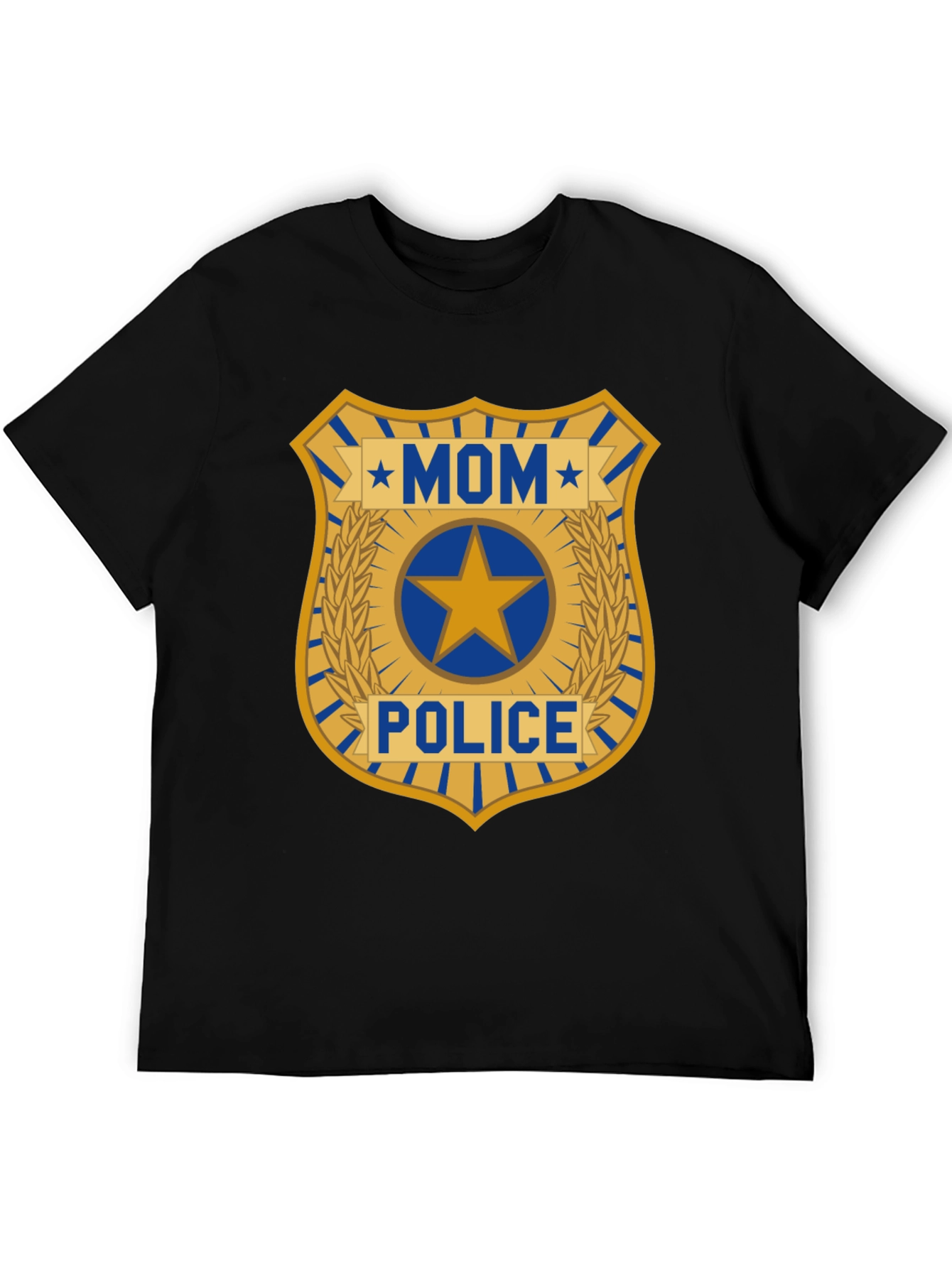 Mom Police Badge Graphic T-Shirt - Novelty Tee
