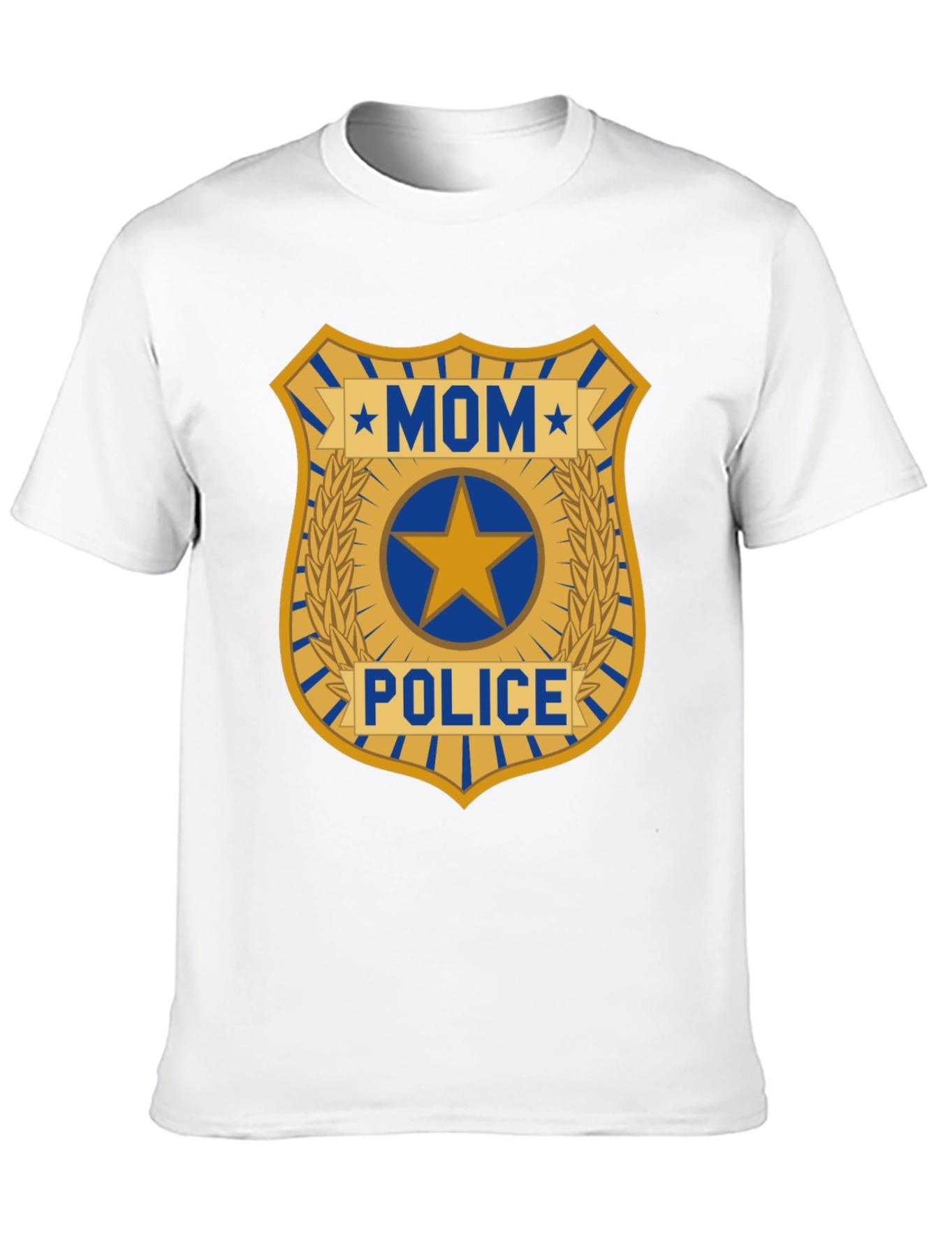 Mom Police Badge Graphic T-Shirt - Novelty Tee