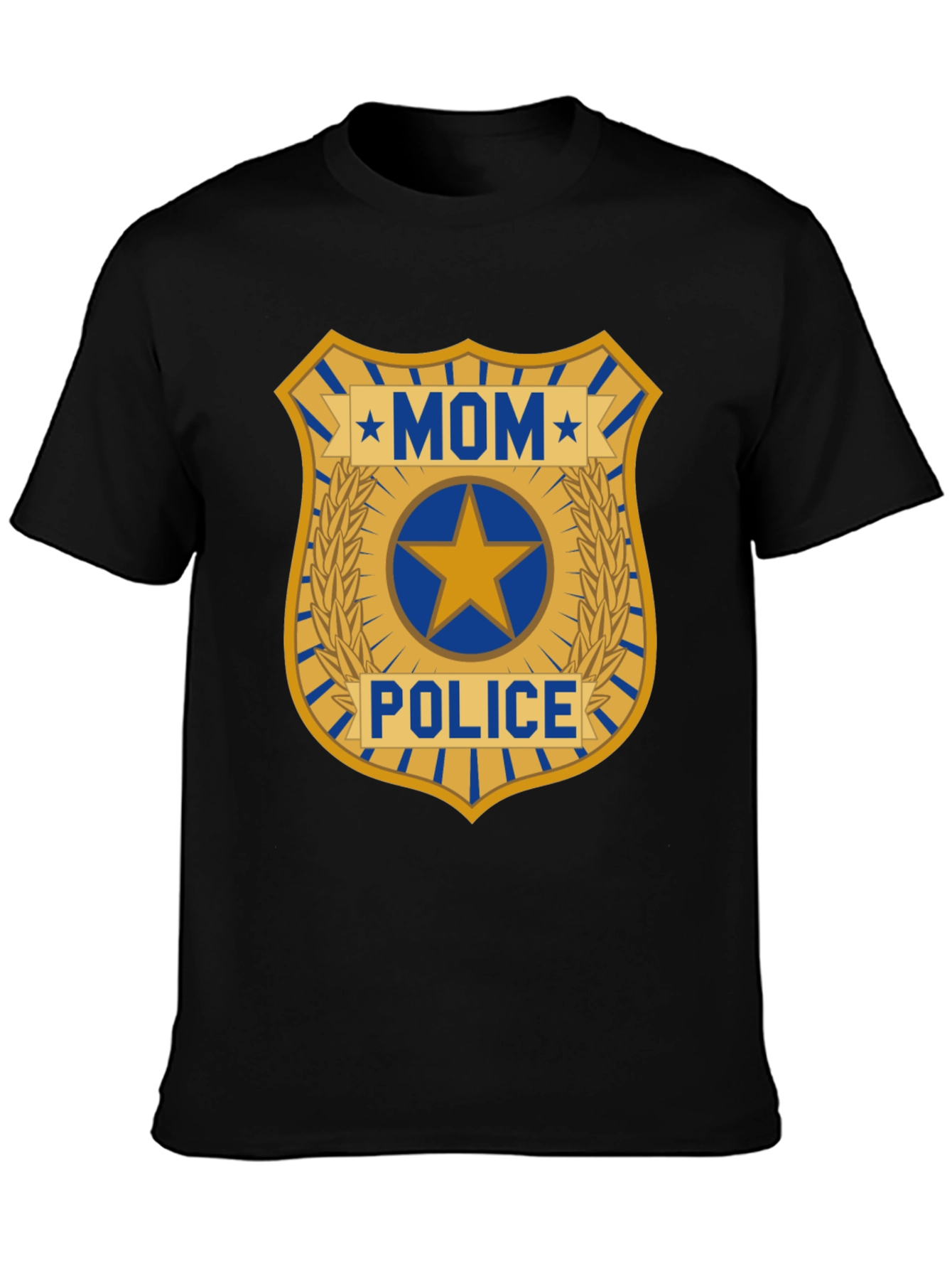 Mom Police Badge Graphic T-Shirt - Novelty Tee