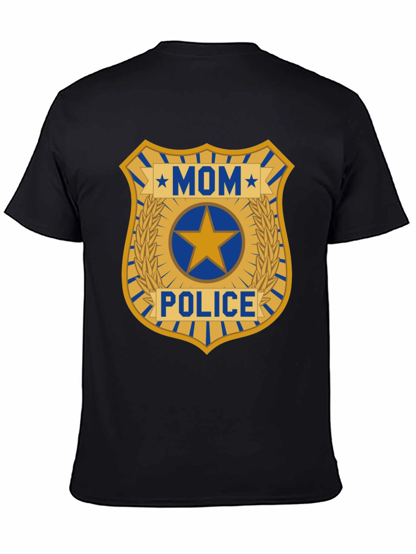 Mom Police Badge Graphic T-Shirt - Novelty Tee