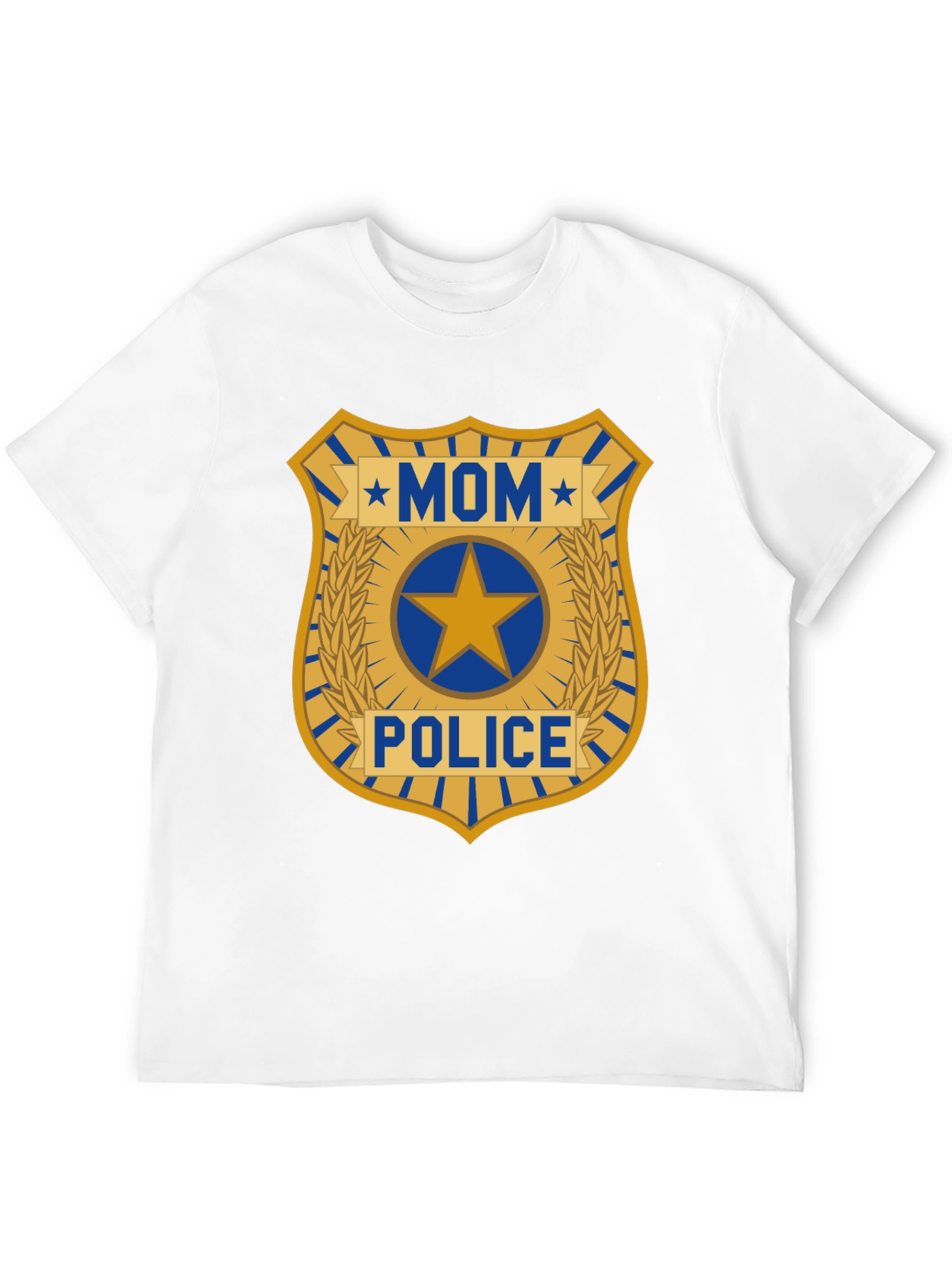 Mom Police Badge Graphic T-Shirt - Novelty Tee